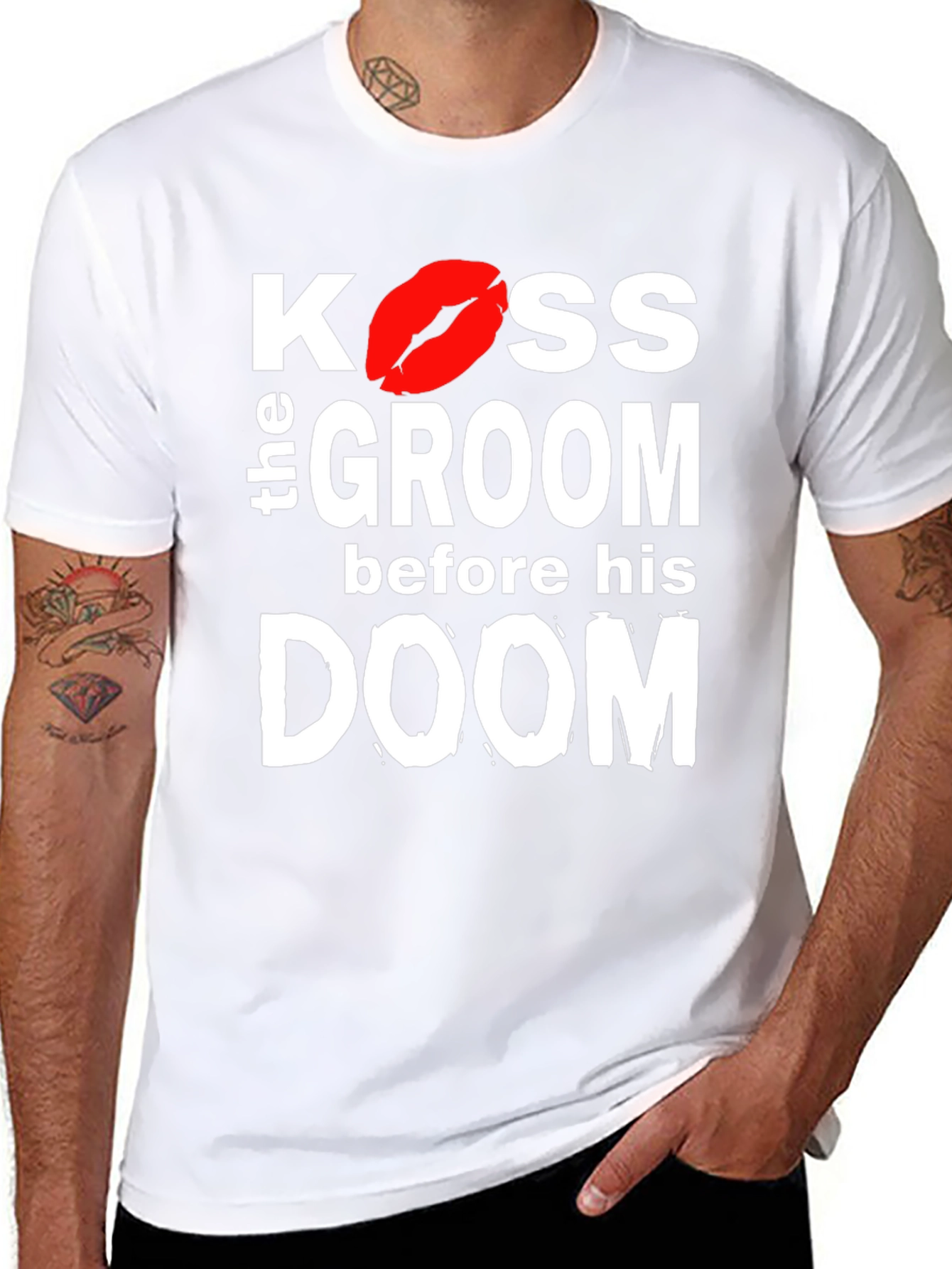 Kiss the Groom T-Shirt - Bachelor Party