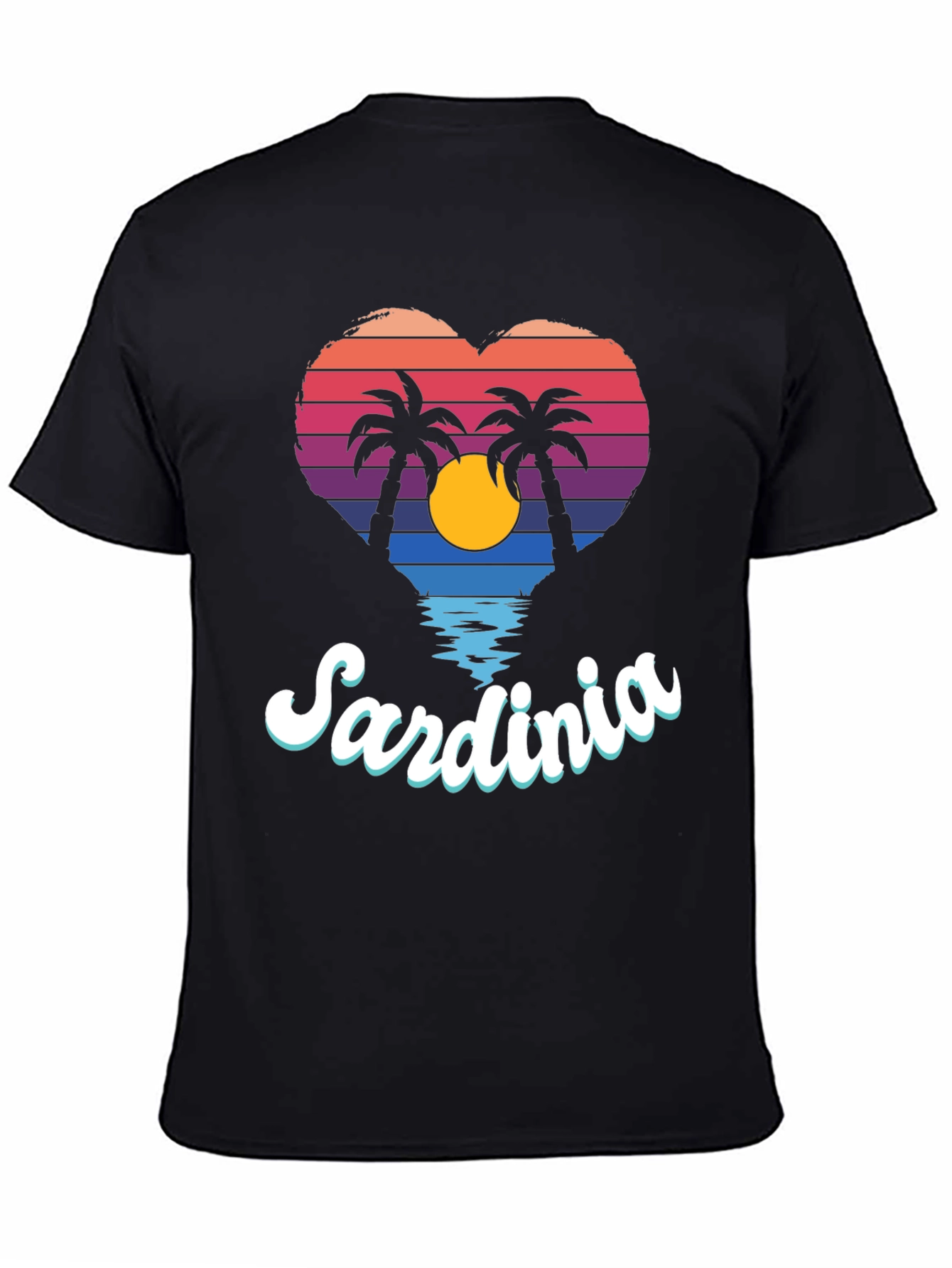 Sardinia Sunset Heart T-Shirt