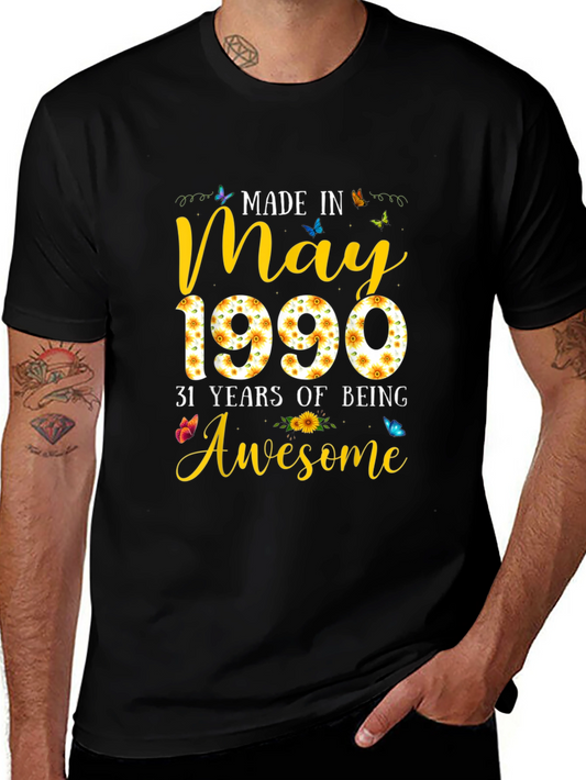Made in May 1990 Graphic T-Shirt