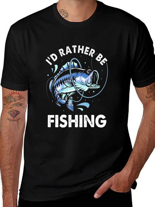 Id Rather Be Fishing Graphic T-Shirt