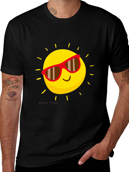 Cool Sun Graphic Tee - Black