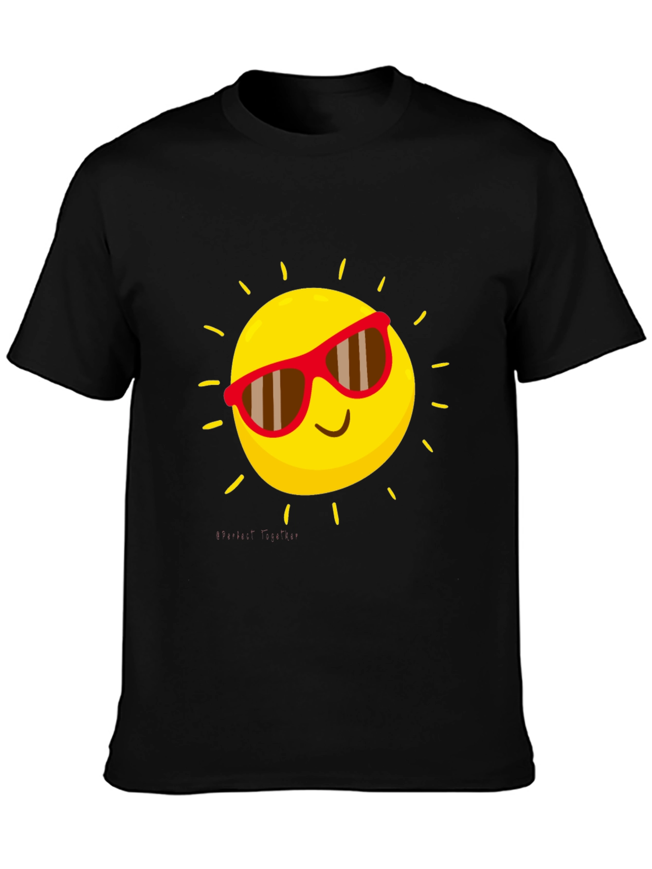 Cool Sun Graphic Tee - Black