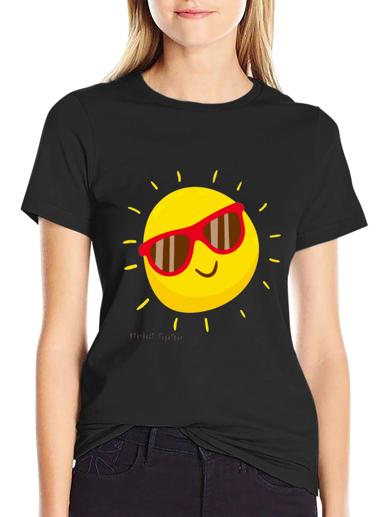 Cool Sun Graphic Tee - Black