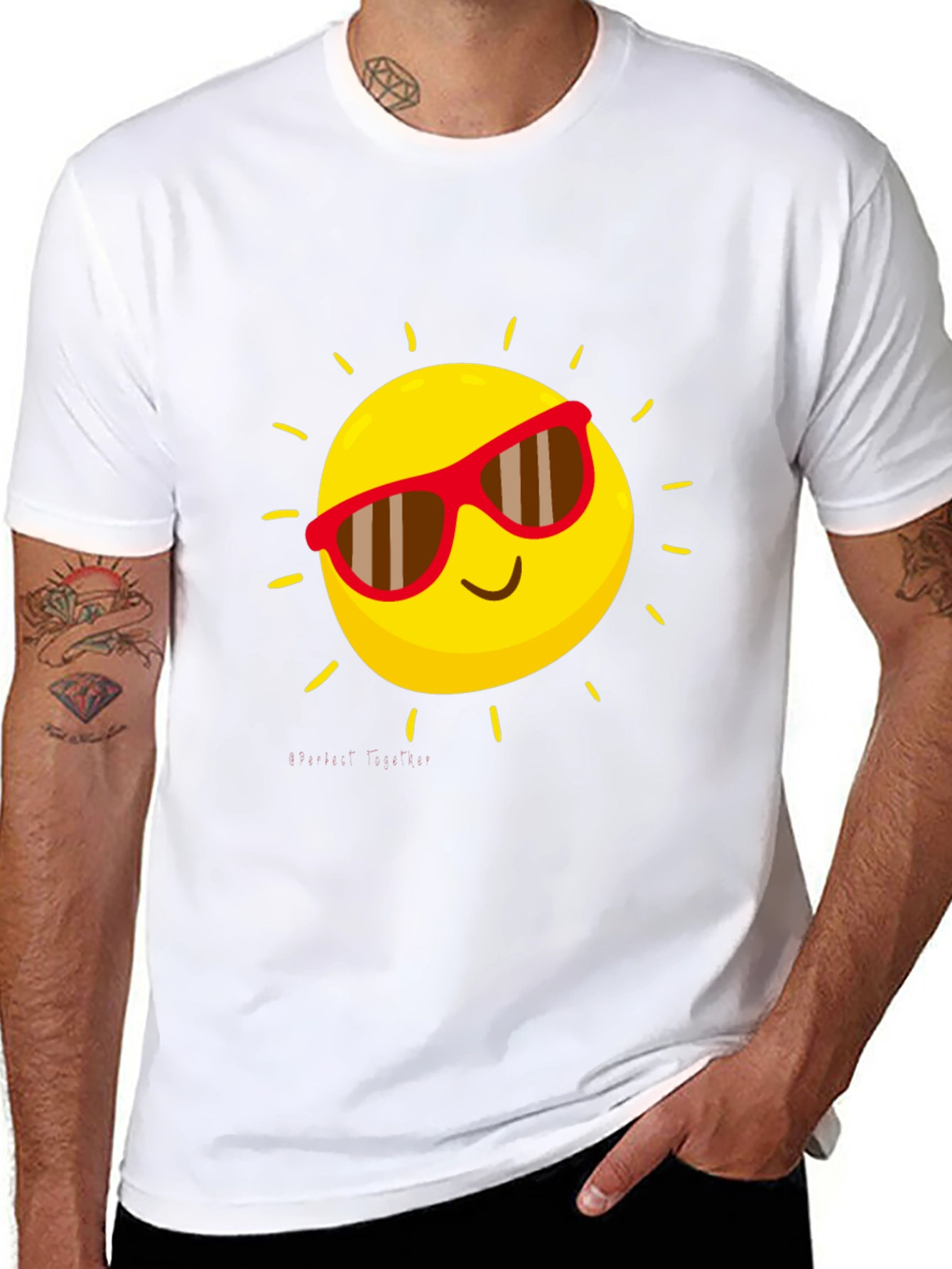 Cool Sun Graphic Tee - Black