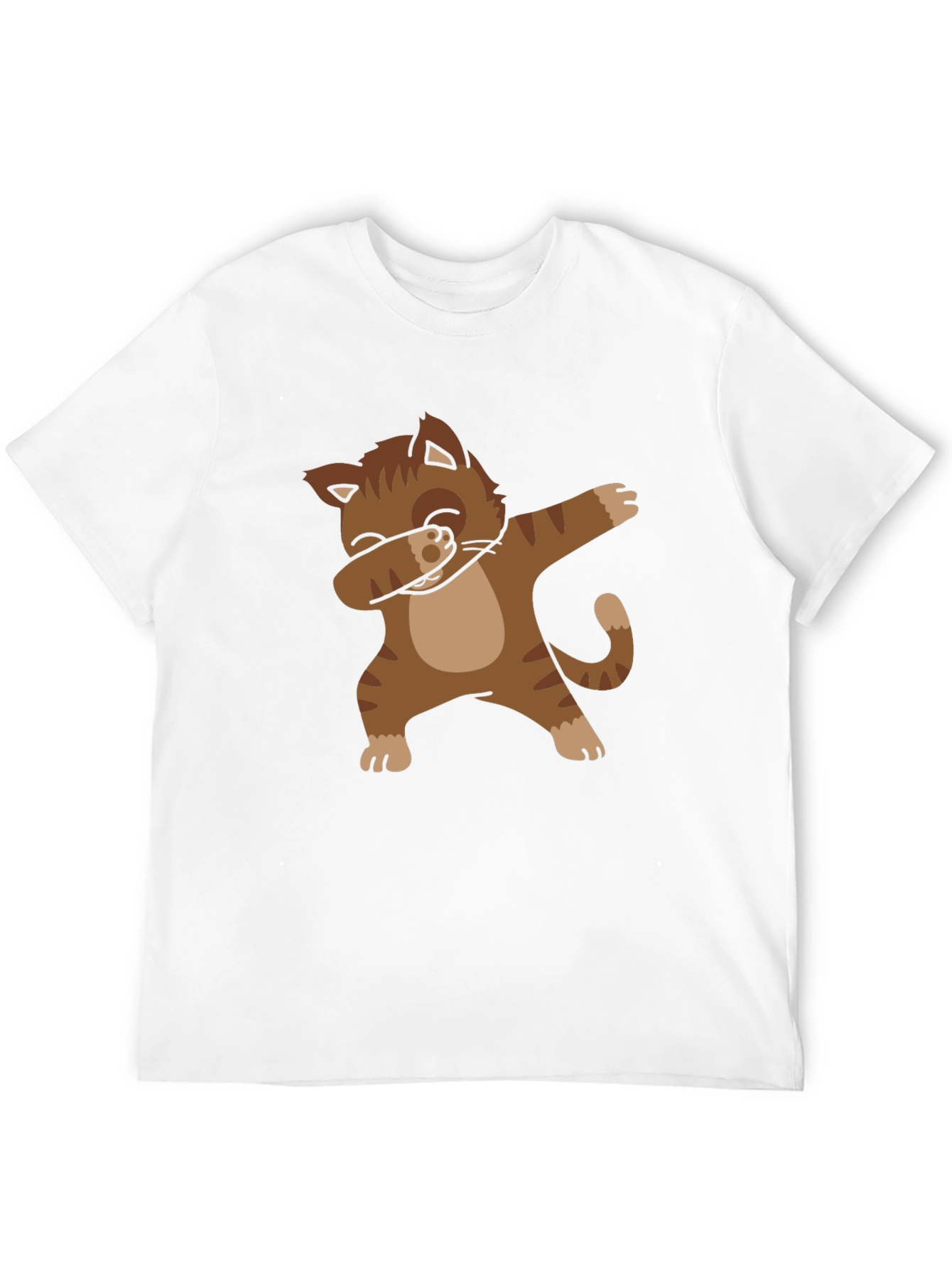 Dabbing Cat Graphic Tee - Trendy Style!