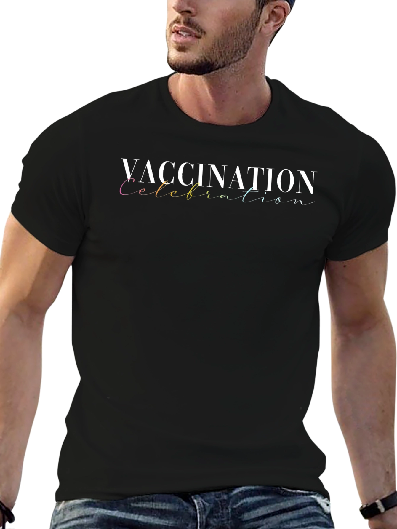 Vaccination Celebration Graphic Tee - Black