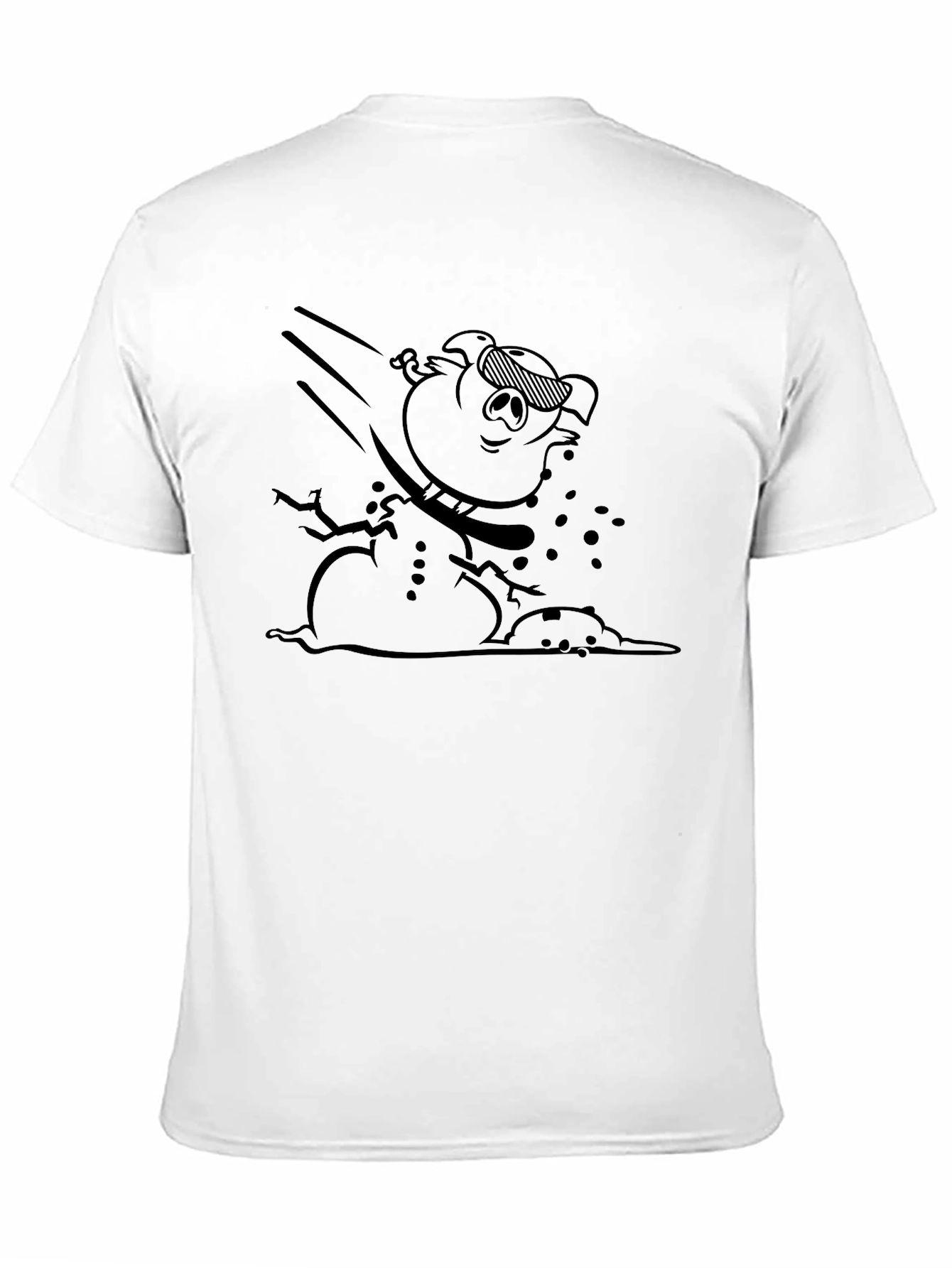 Cool Pig T-Shirt - Black Cotton Blend
