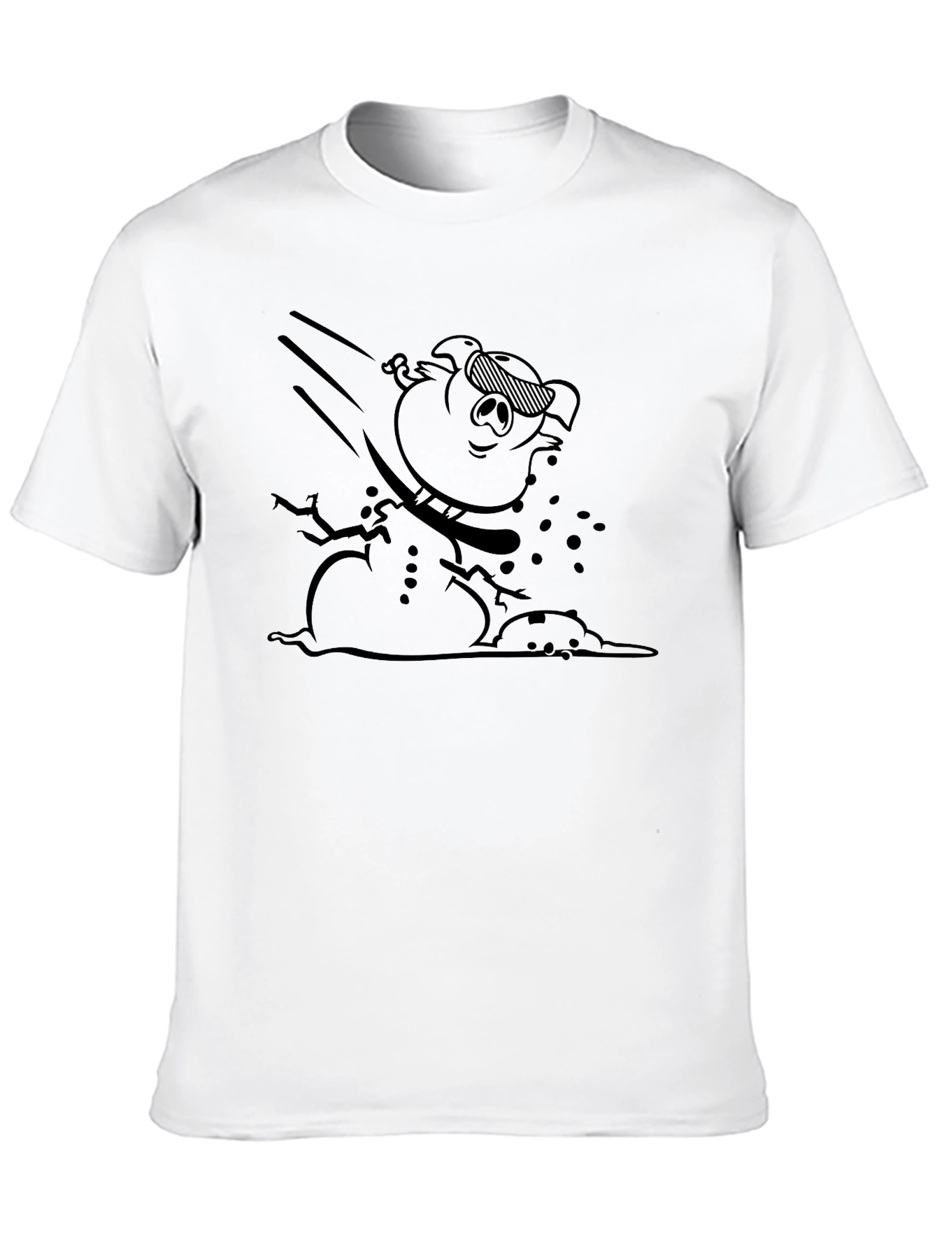 Cool Pig T-Shirt - Black Cotton Blend