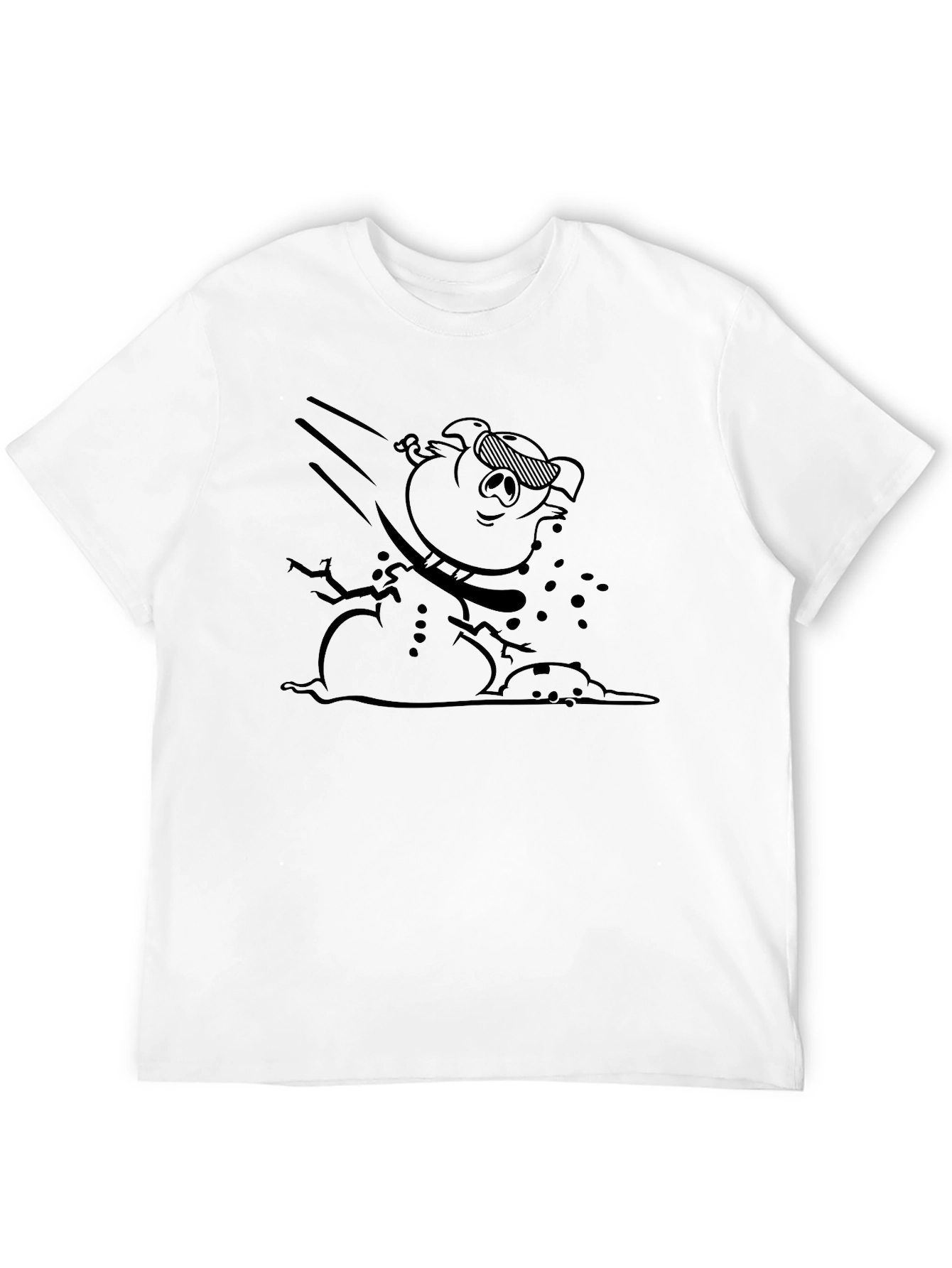 Cool Pig T-Shirt - Black Cotton Blend