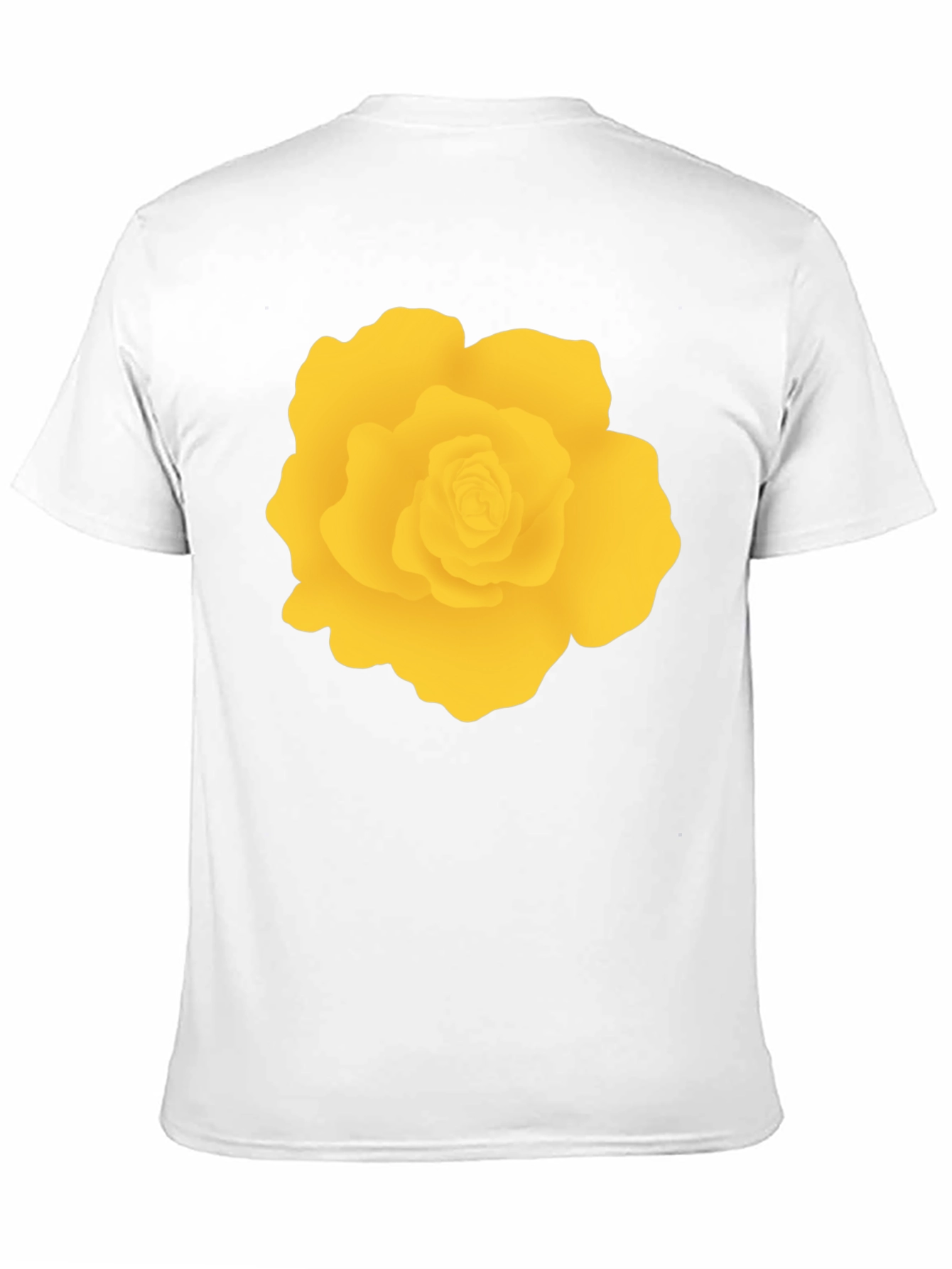 Black T-Shirt with Yellow Rose Graphic