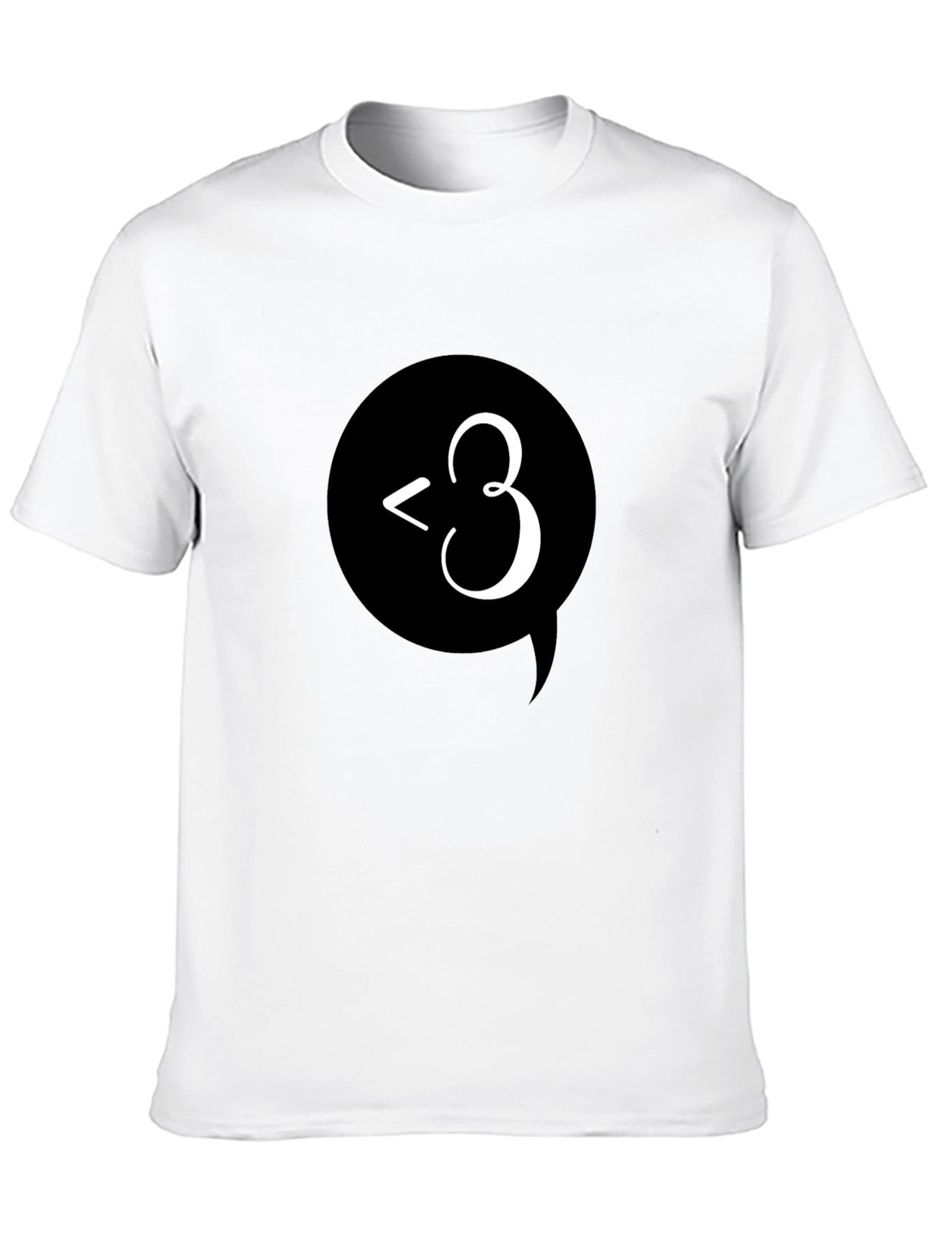 Black T-Shirt with Emoticon Design