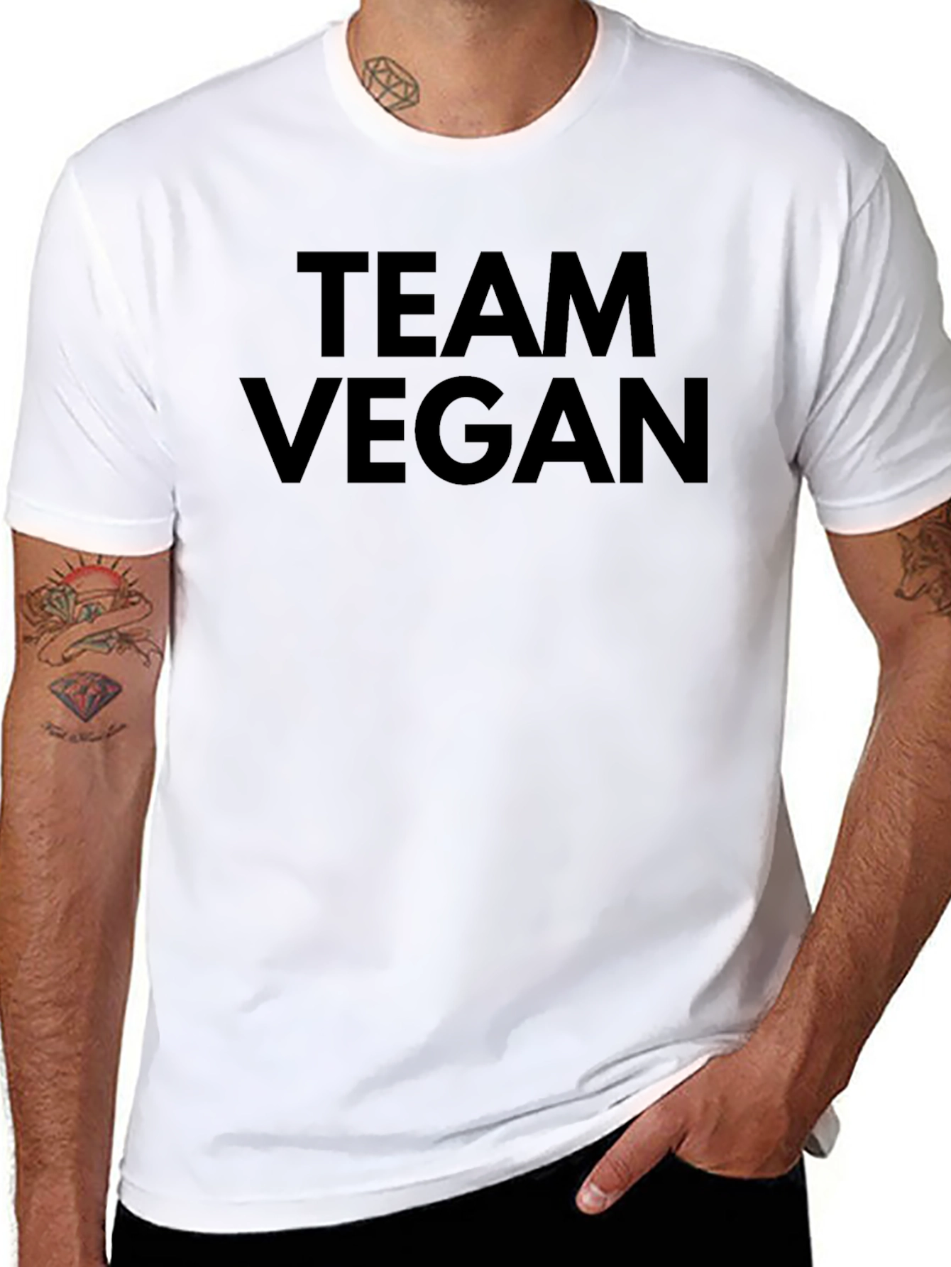 Team Vegan Graphic Tee - Black