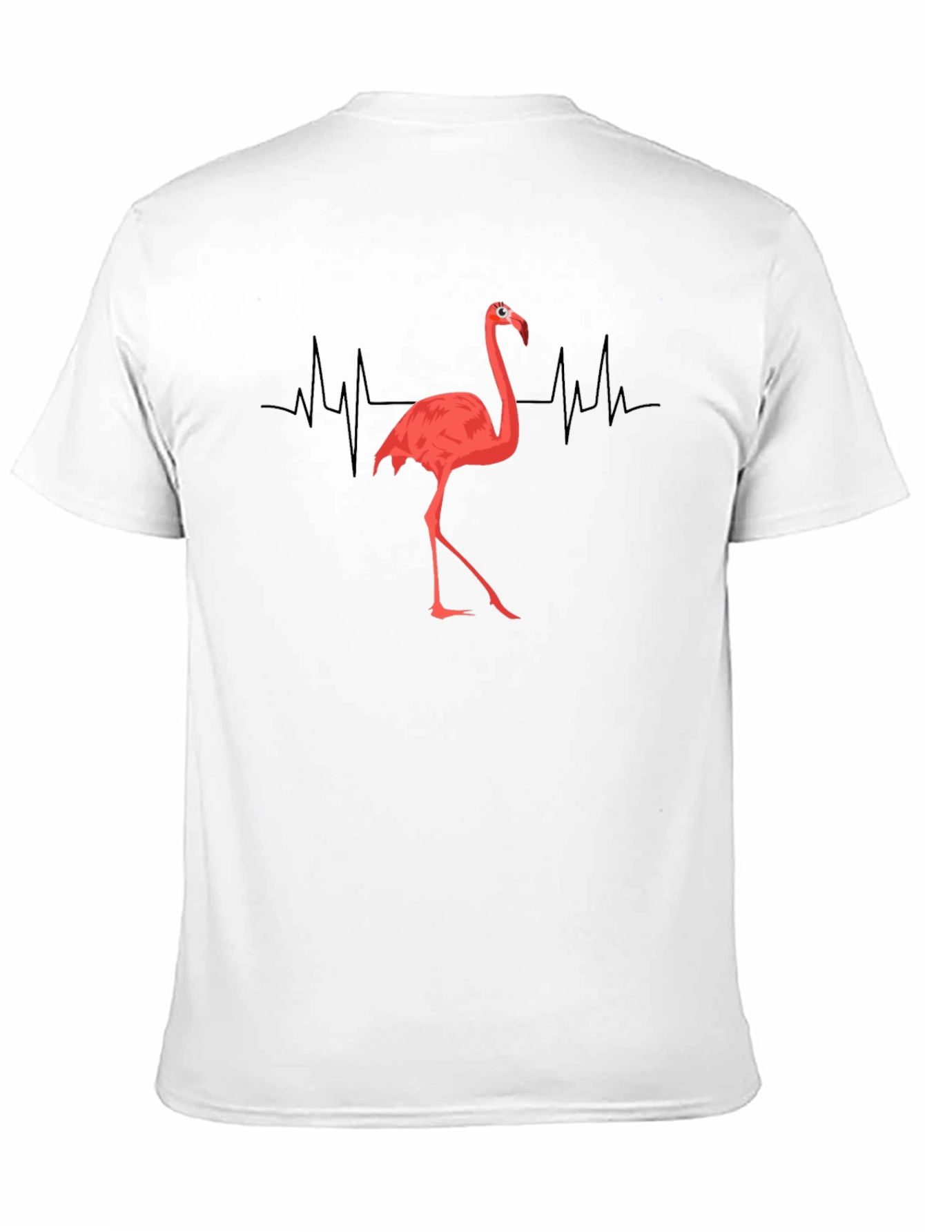 Flamingo Heartbeat T-Shirt - Novelty Graphic Tee
