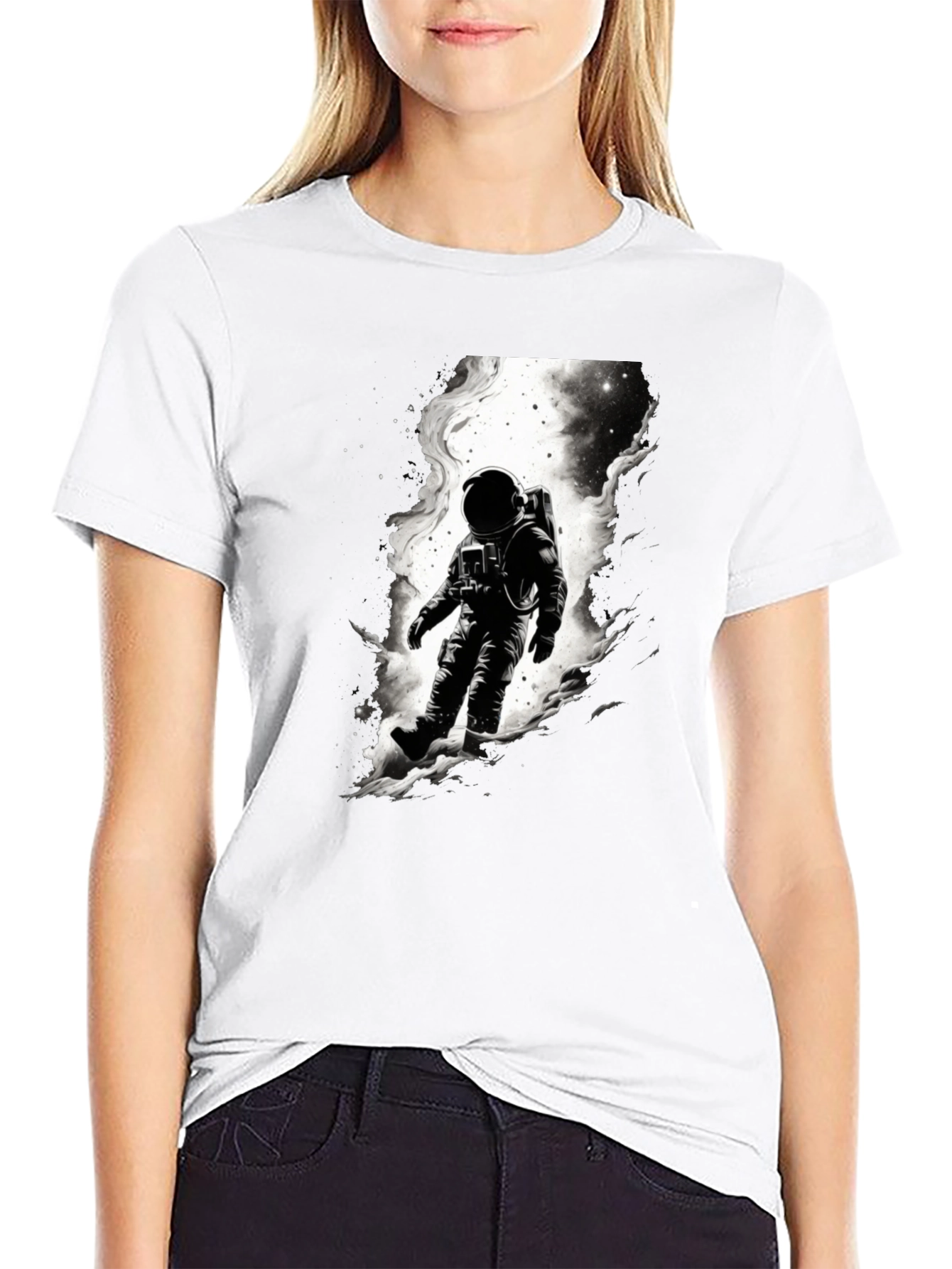 Astronaut in Space Graphic T-Shirt