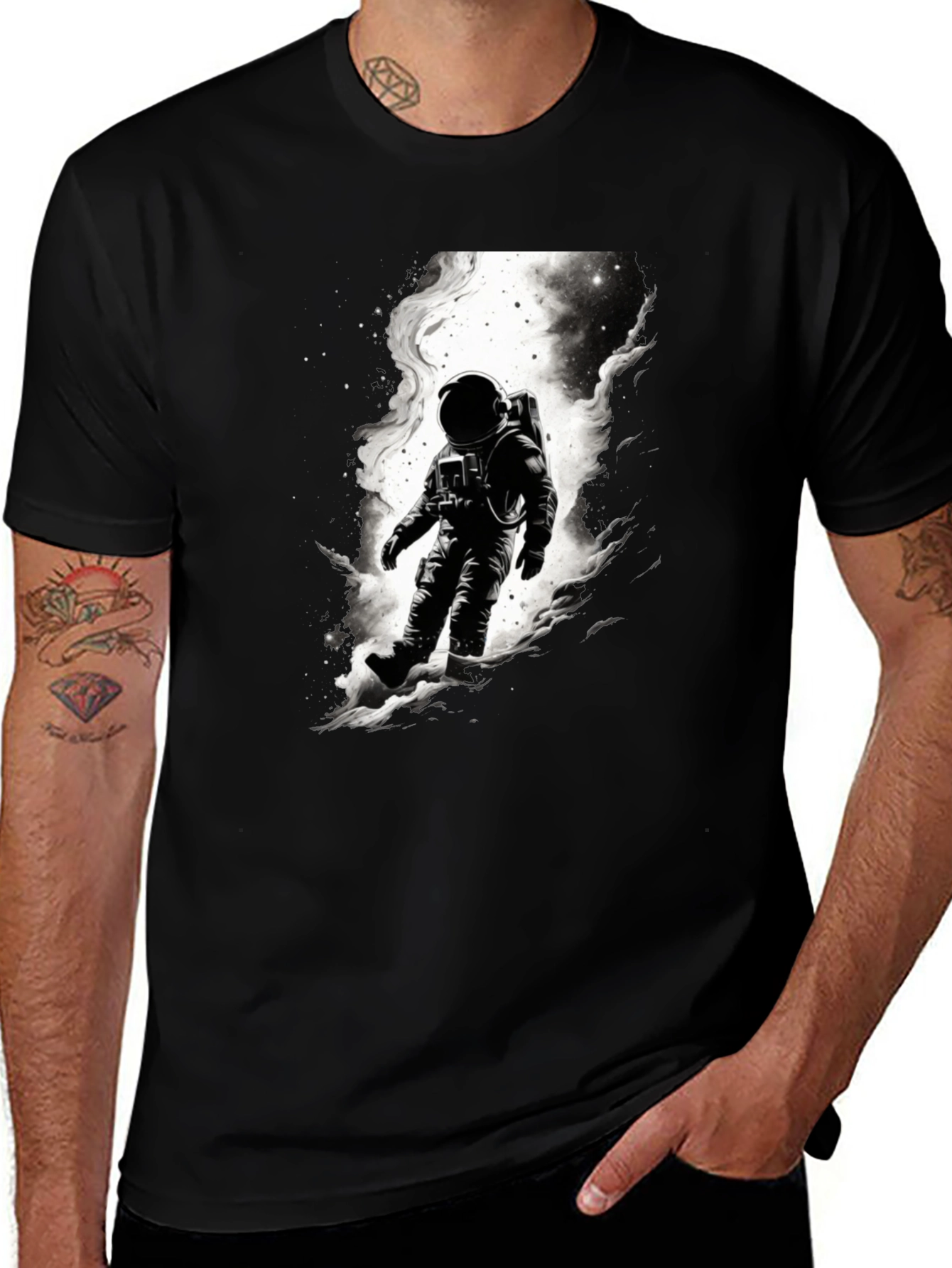 Astronaut in Space Graphic T-Shirt