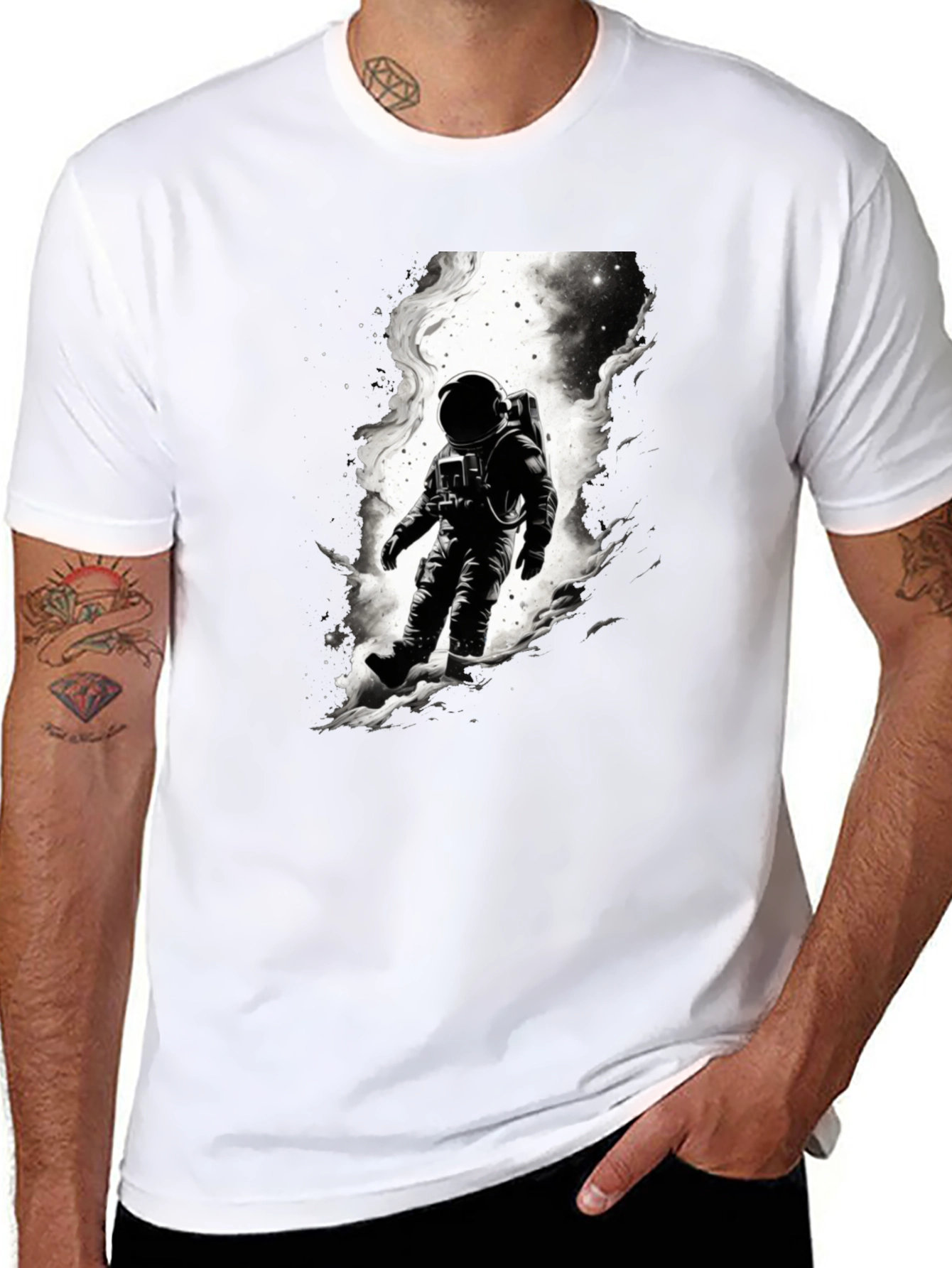 Astronaut in Space Graphic T-Shirt