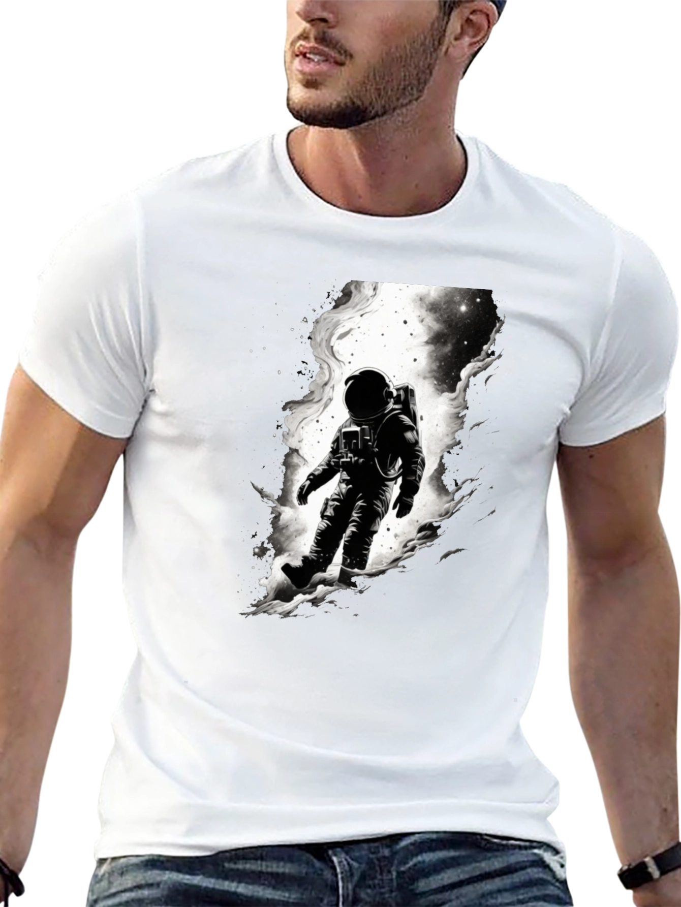 Astronaut in Space Graphic T-Shirt
