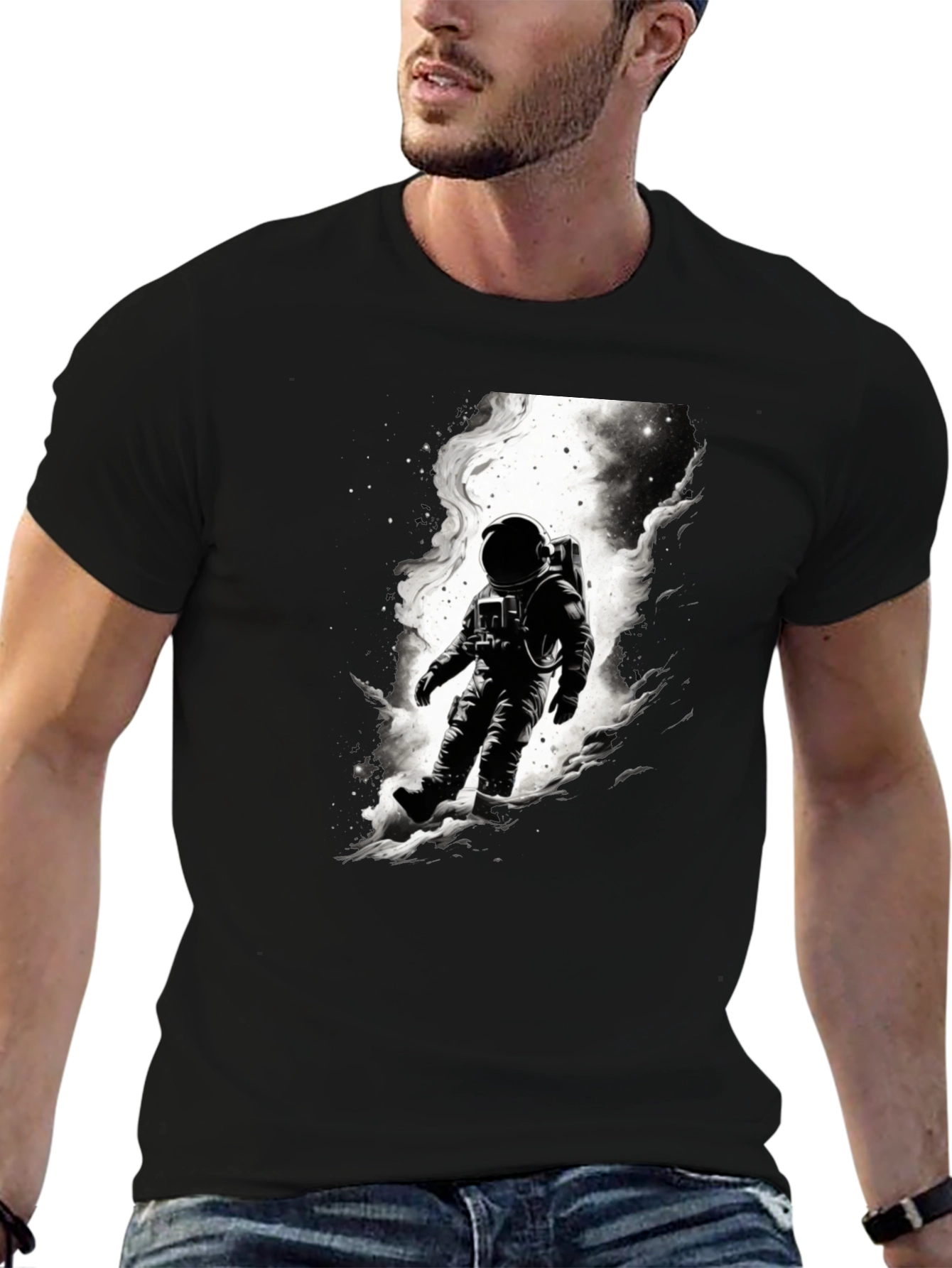 Astronaut in Space Graphic T-Shirt