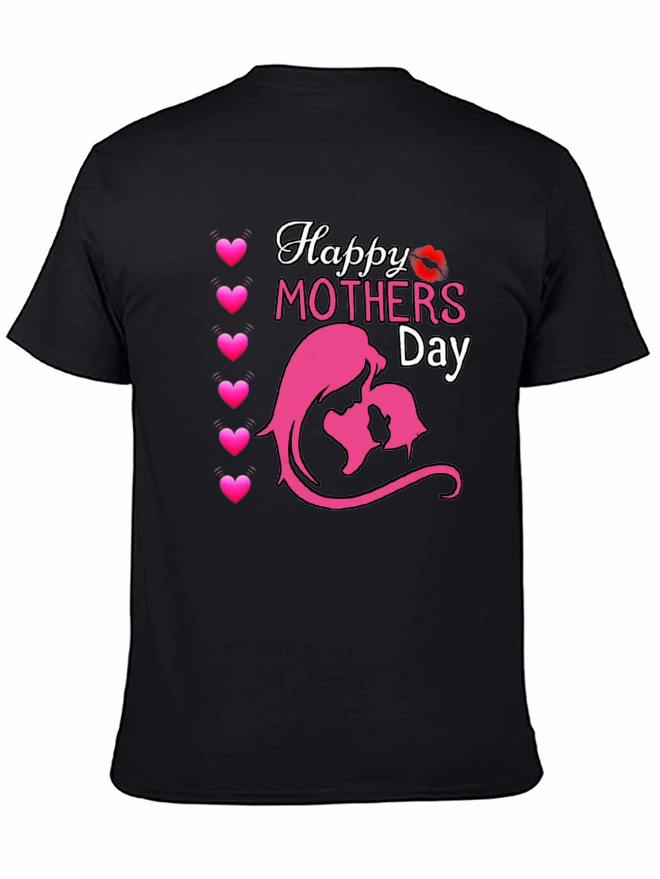 Happy Mothers Day Graphic T-Shirt - Black