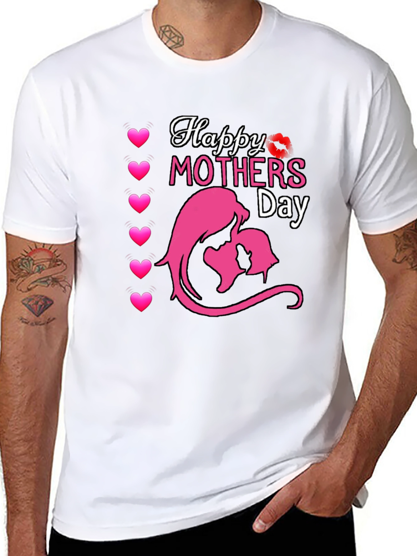 Happy Mothers Day Graphic T-Shirt - Black