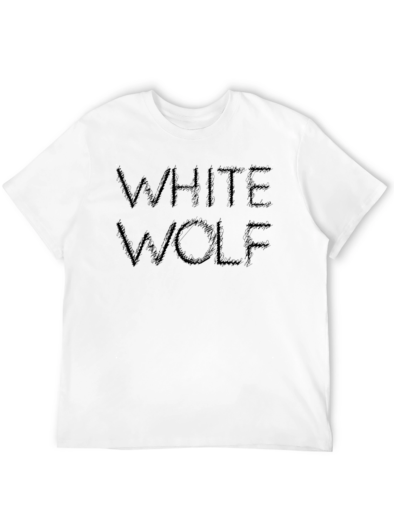 Black White Wolf Graphic T-Shirt