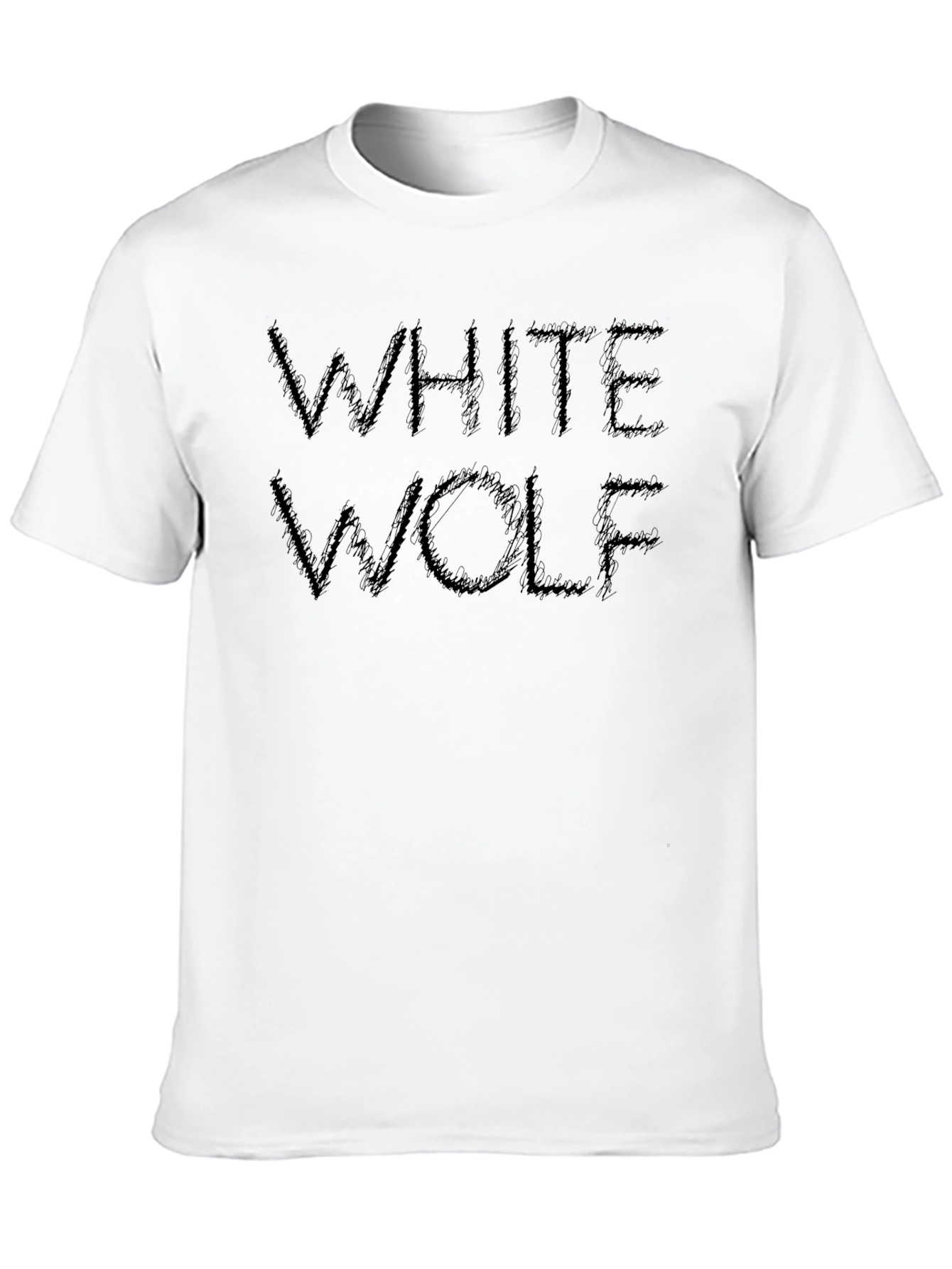Black White Wolf Graphic T-Shirt