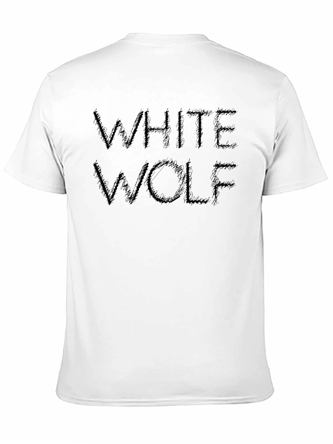 Black White Wolf Graphic T-Shirt