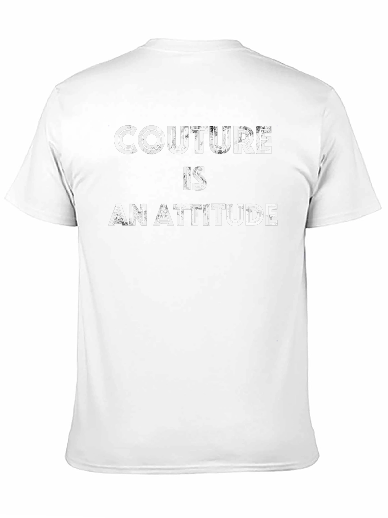 Couture Is An Attitude Black Graphic T-Shirt