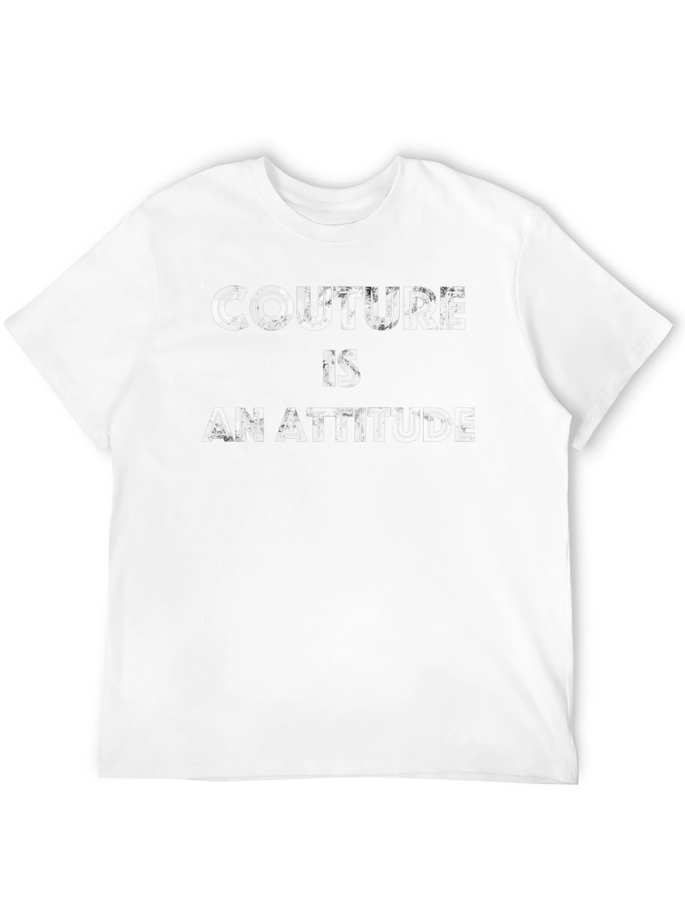 Couture Is An Attitude Black Graphic T-Shirt