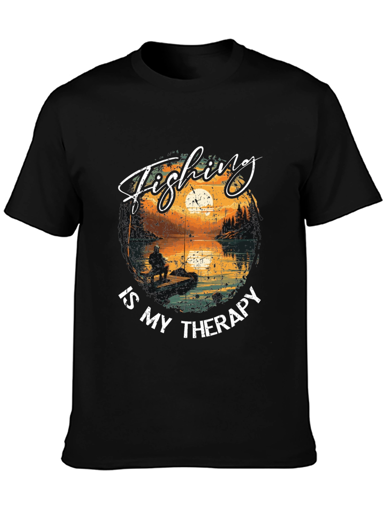 Fishing is My Therapy Graphic T-Shirt