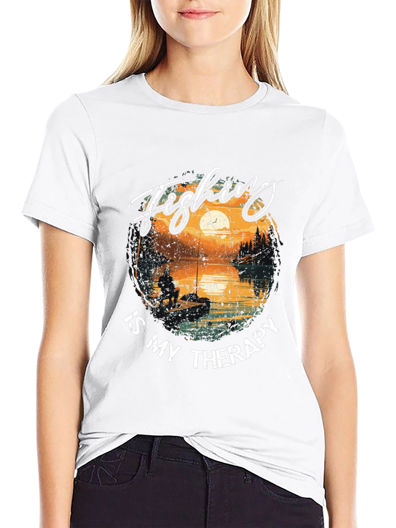 Fishing is My Therapy Graphic T-Shirt