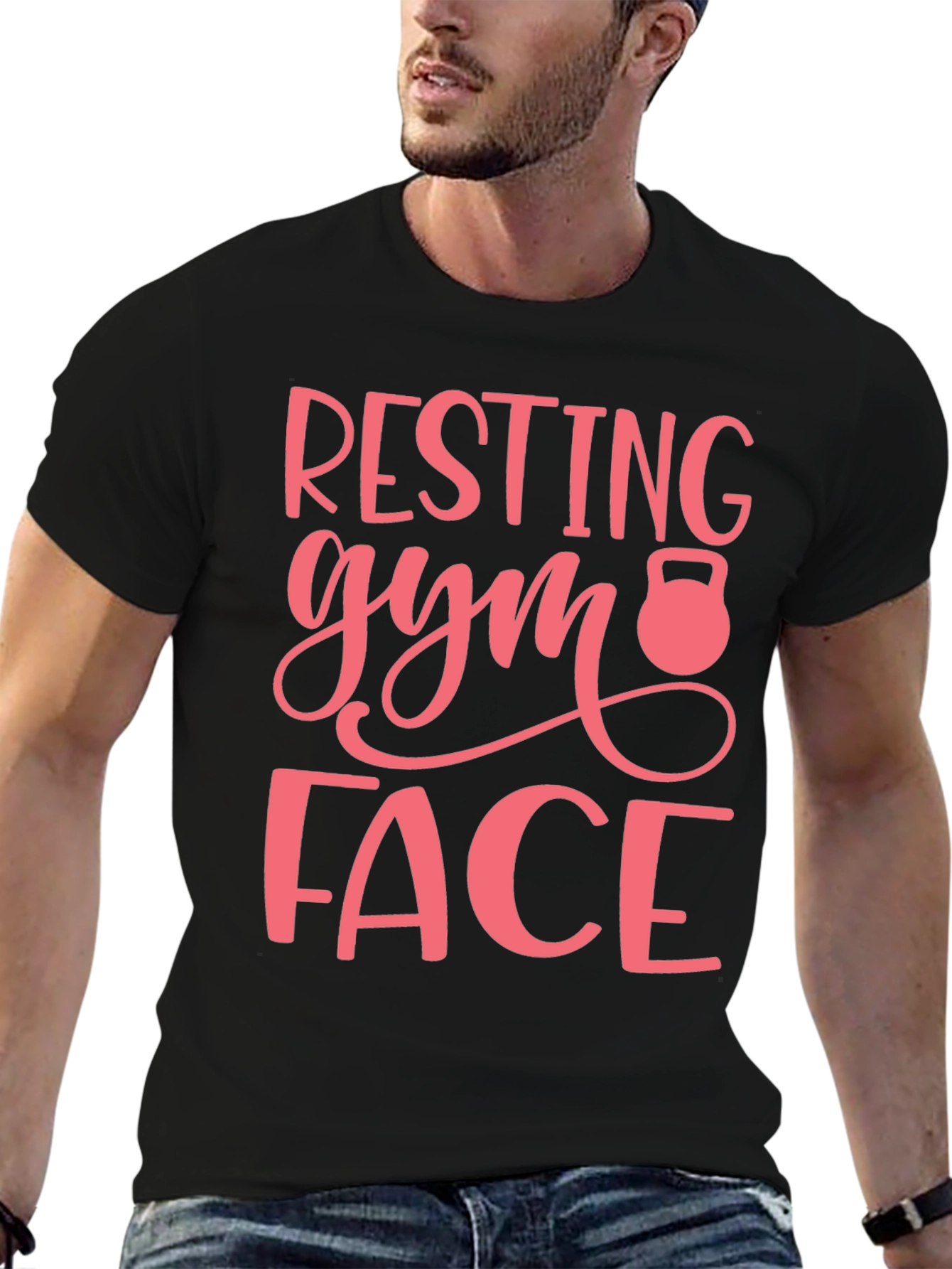 Resting Gym Face Graphic T-Shirt