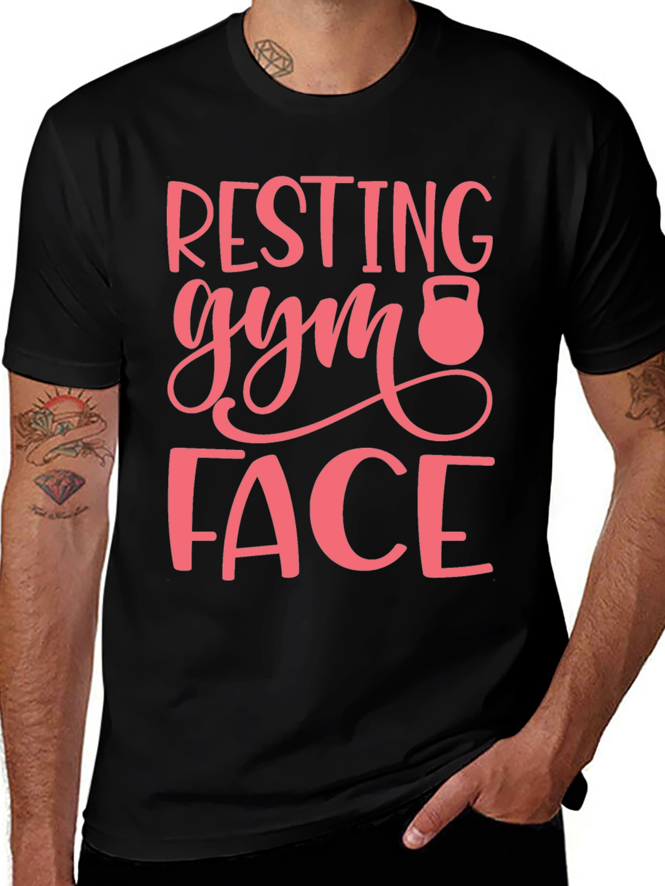 Resting Gym Face Graphic T-Shirt