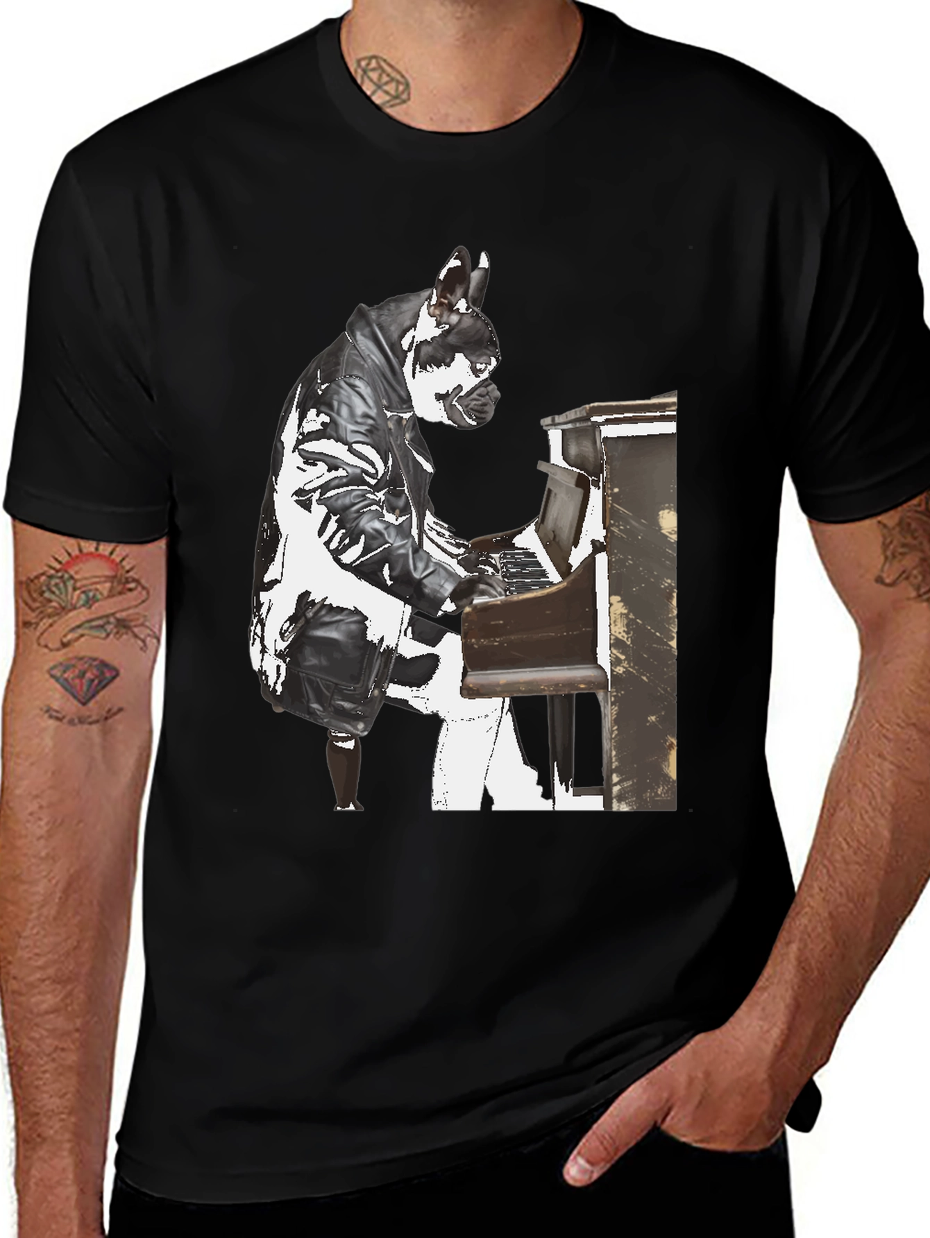 Piano Dog T-Shirt - Quirky Style