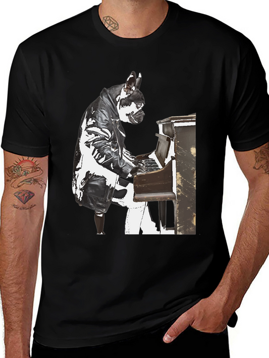 Piano Dog T-Shirt - Quirky Style