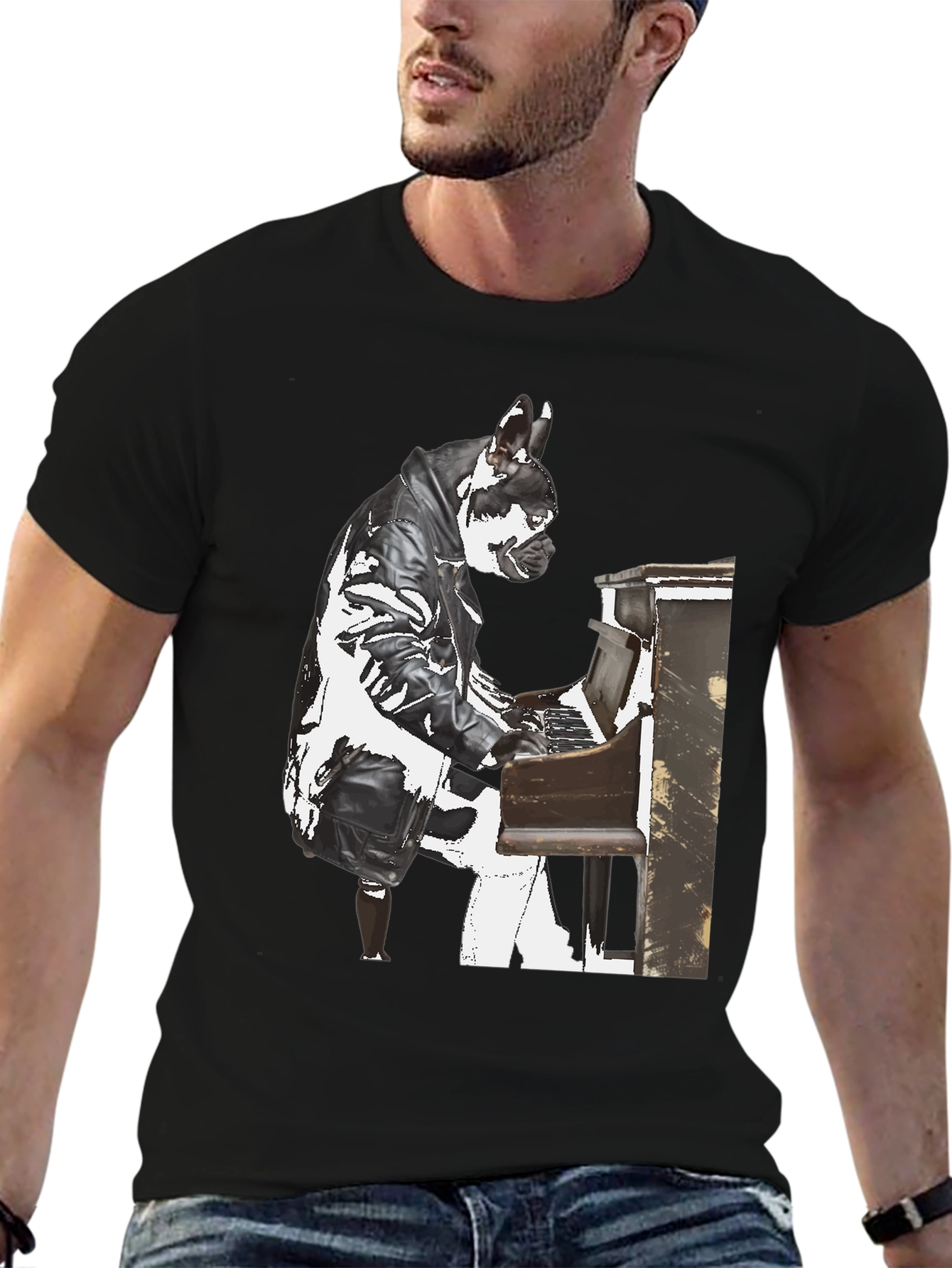 Piano Dog T-Shirt - Quirky Style