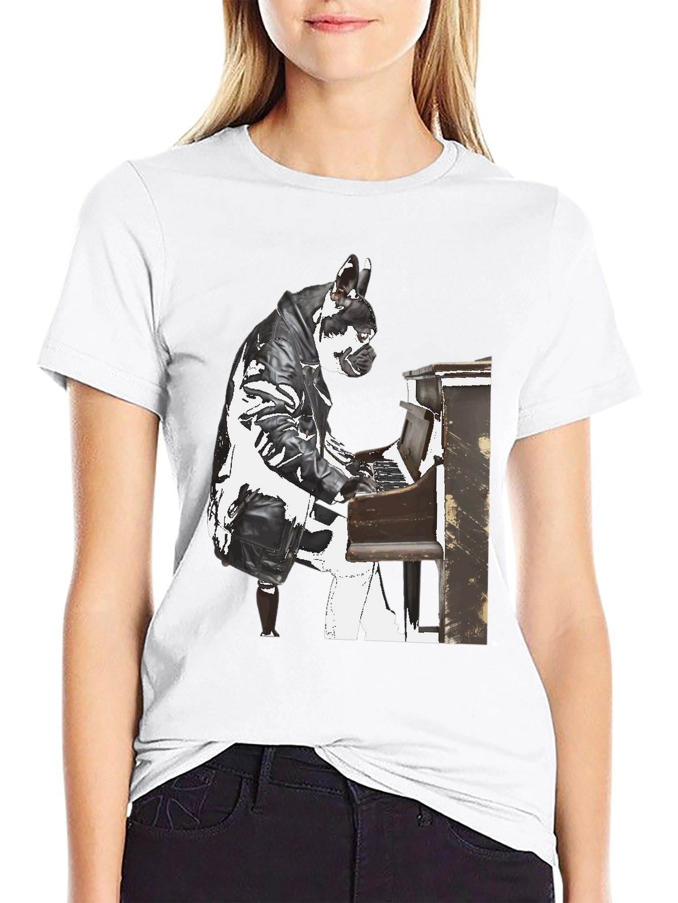 Piano Dog T-Shirt - Quirky Style