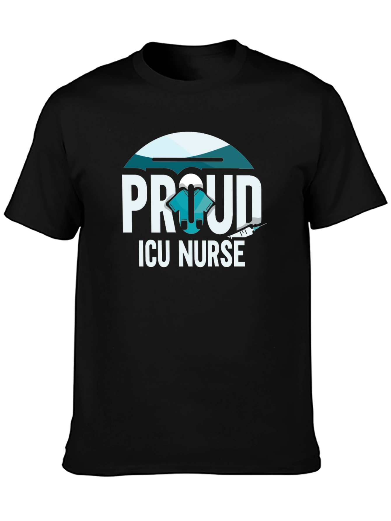 Proud ICU Nurse T-Shirt - Black Graphic Tee