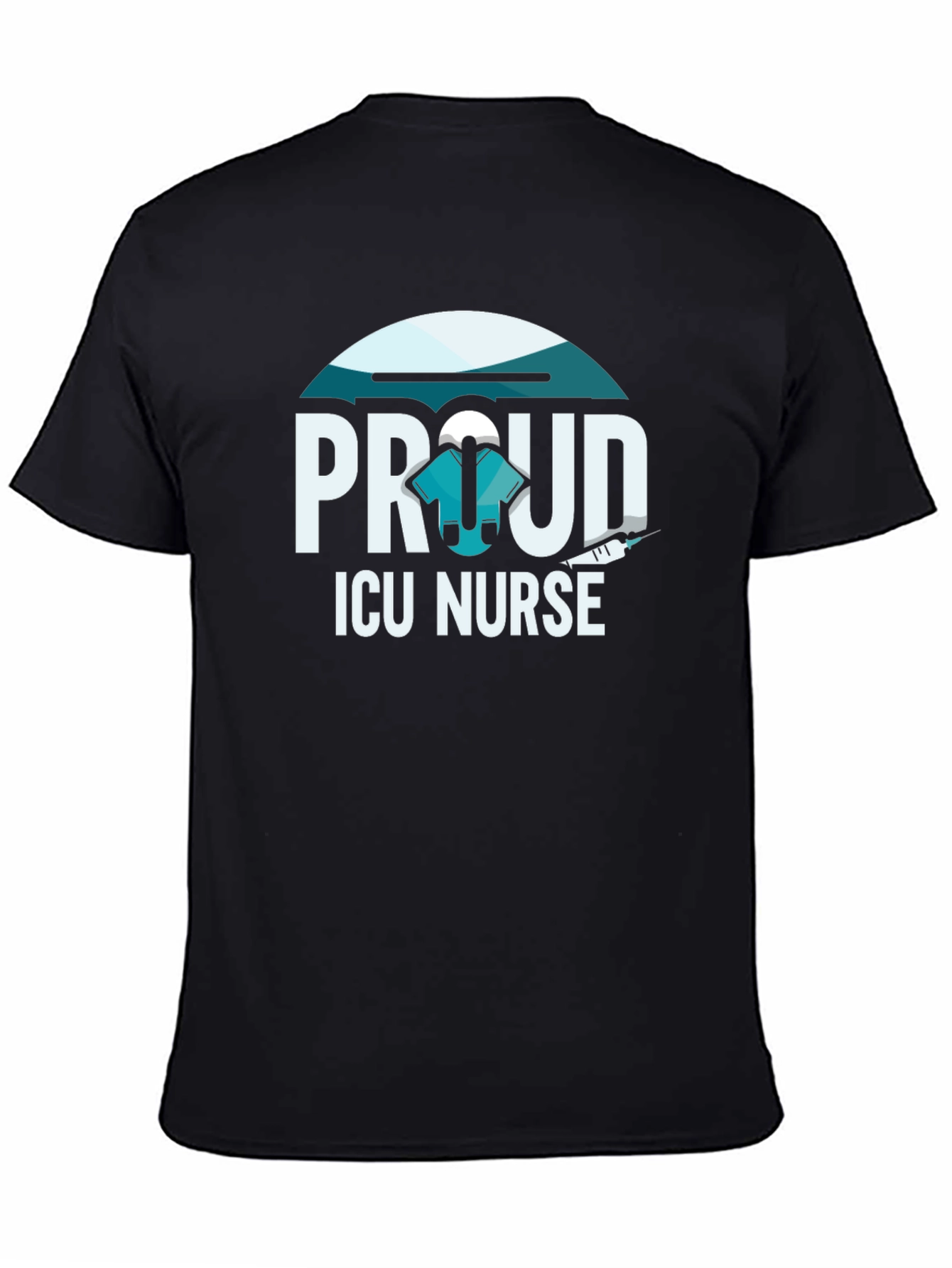 Proud ICU Nurse T-Shirt - Black Graphic Tee