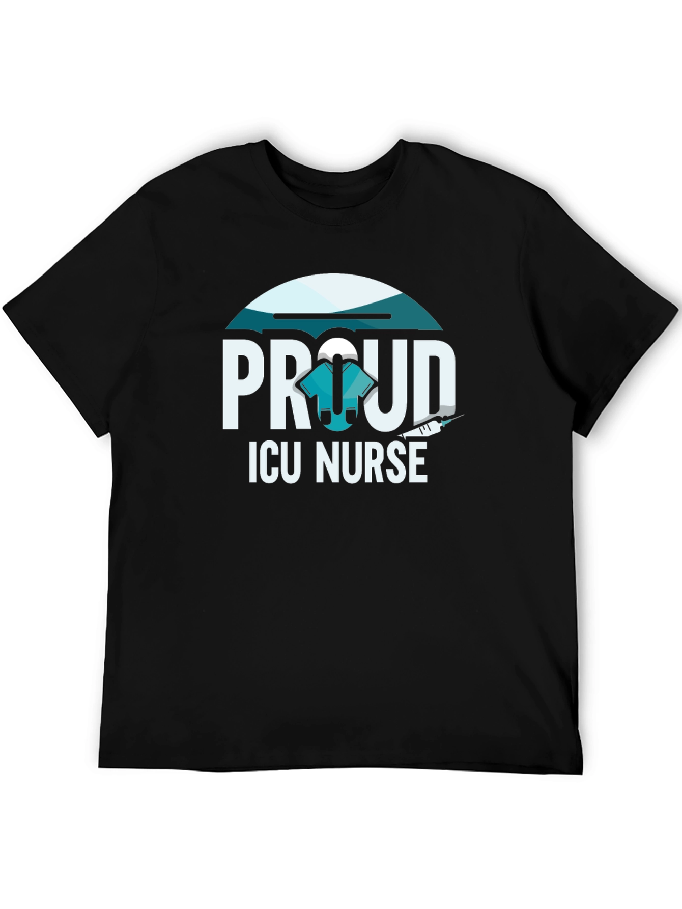 Proud ICU Nurse T-Shirt - Black Graphic Tee