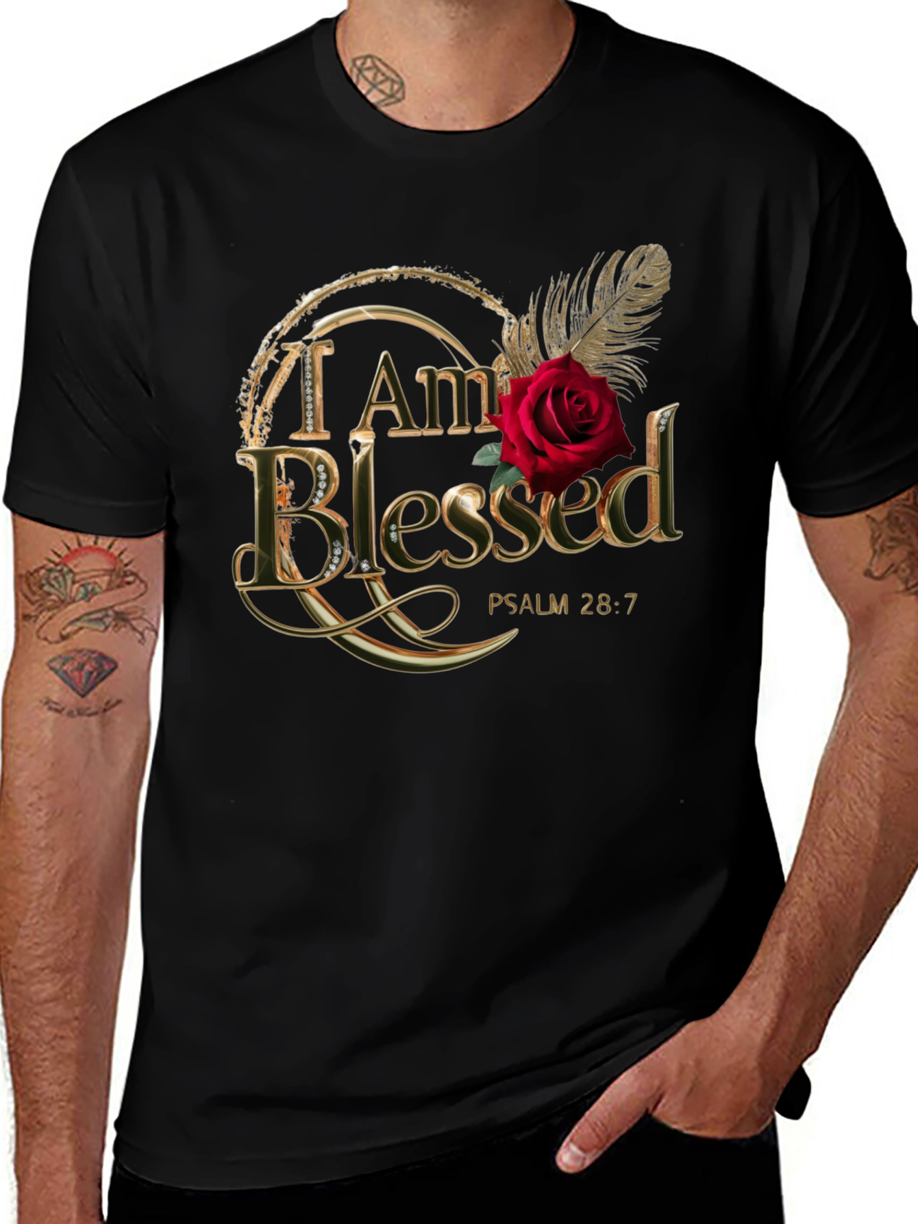 I am Blessed T-Shirt Psalm 28:7