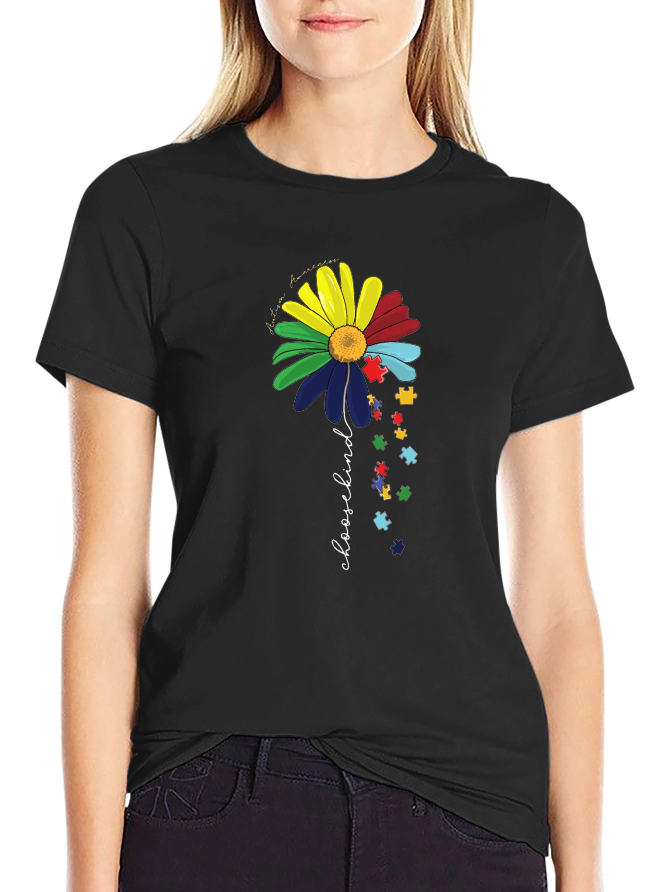 Choose Kind Autism Awareness Daisy T-Shirt