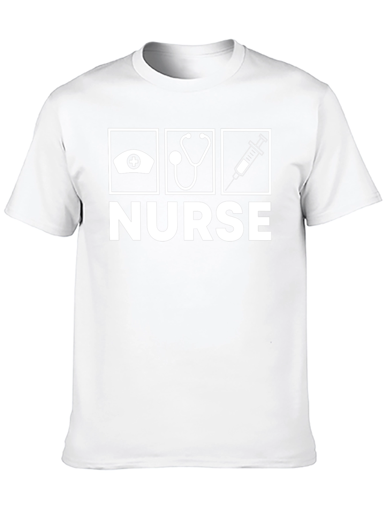 Nurse Icons Graphic Black T-Shirt