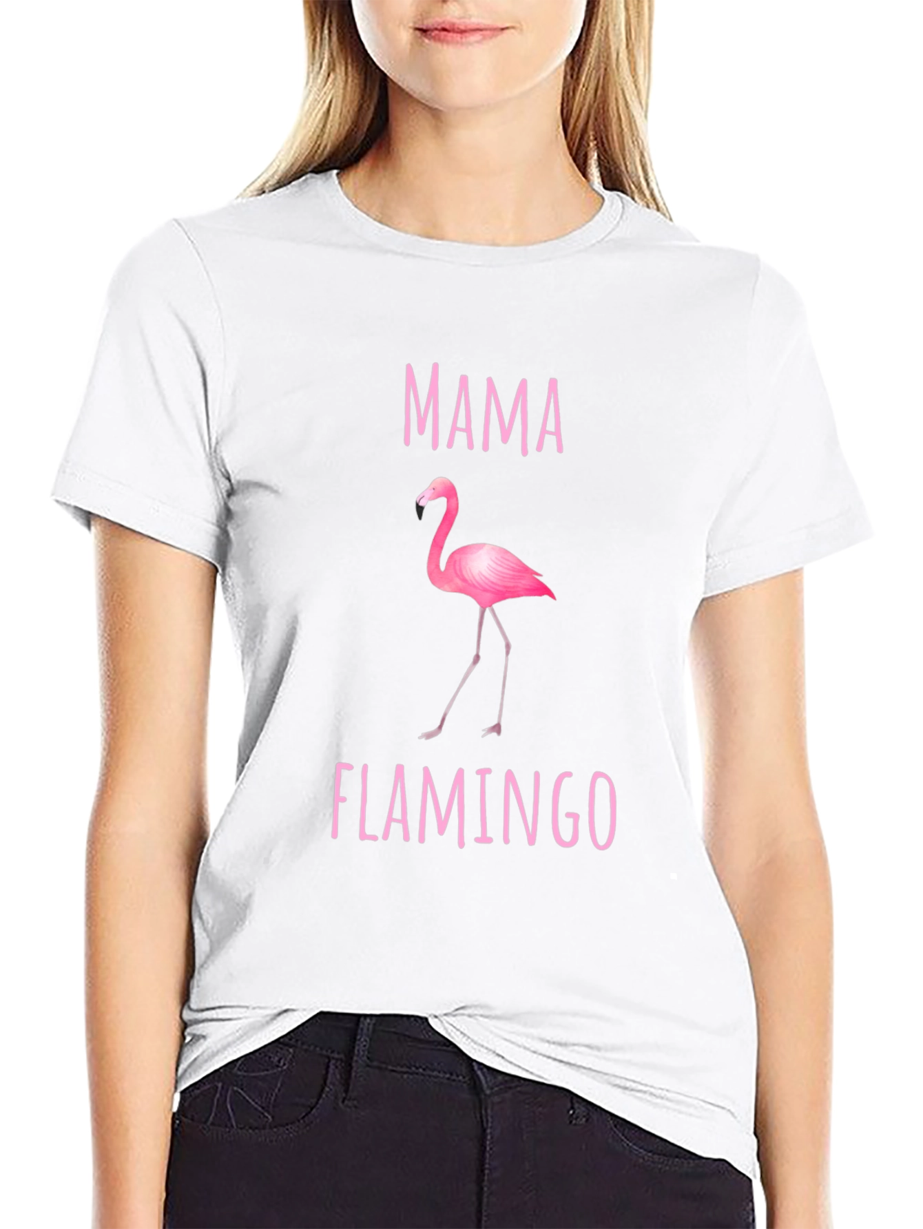 Mama Flamingo Graphic T-Shirt