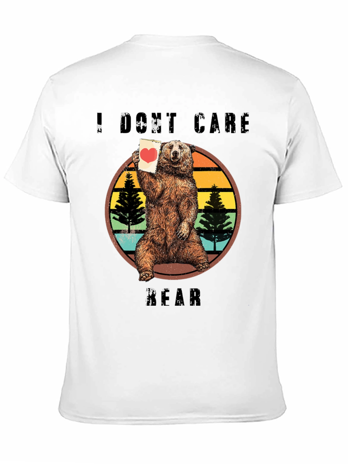 I Dont Care Bear Graphic Tee - Unique Design