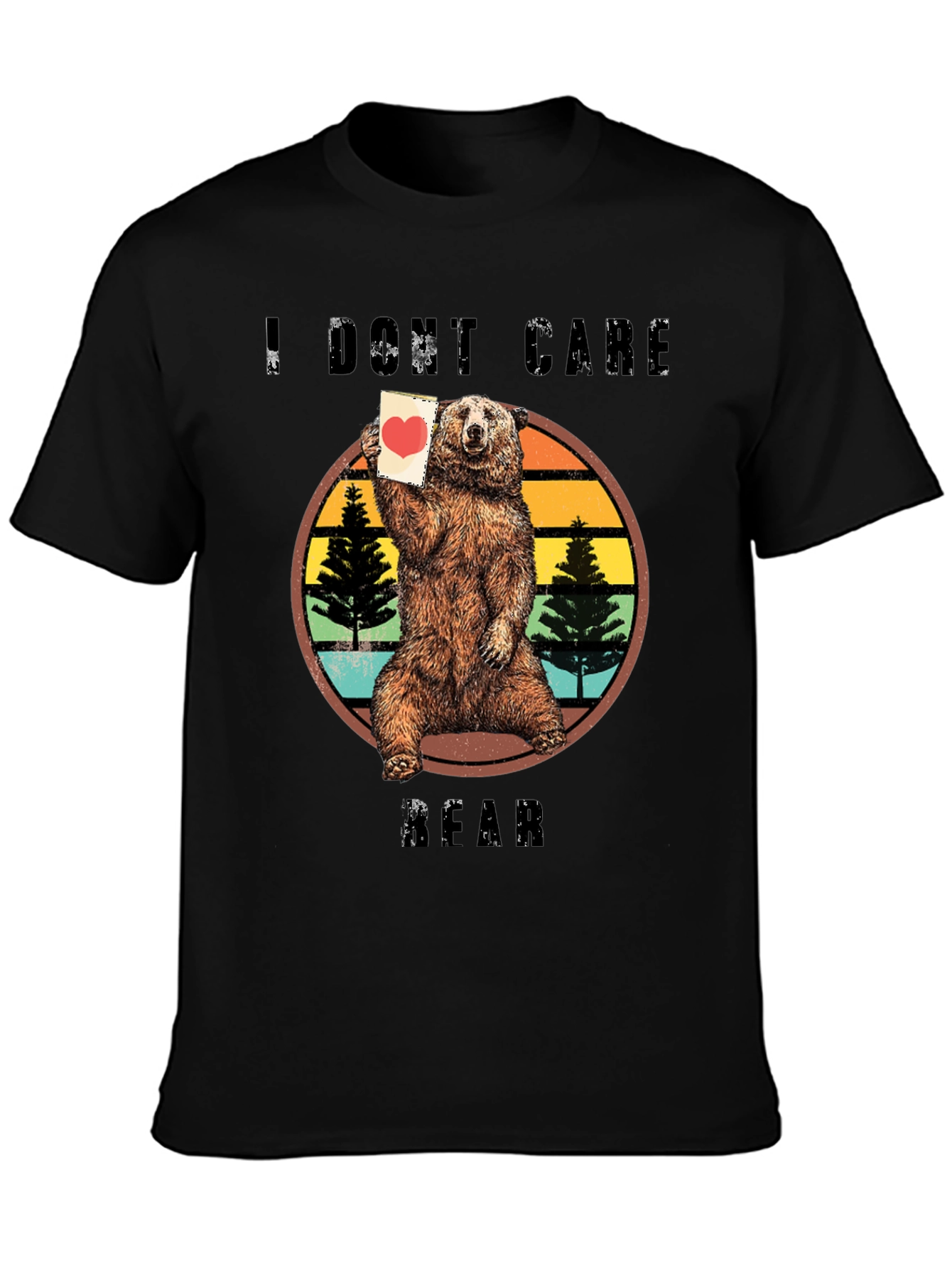 I Dont Care Bear Graphic Tee - Unique Design