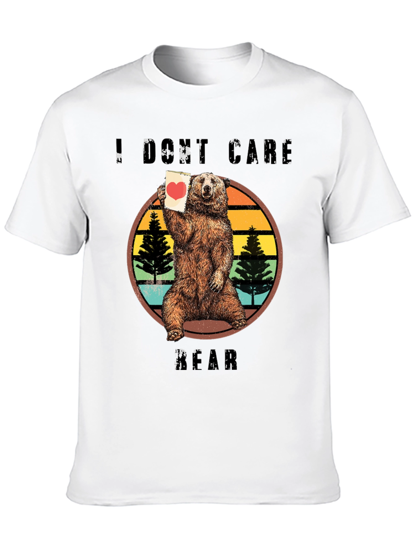 I Dont Care Bear Graphic Tee - Unique Design