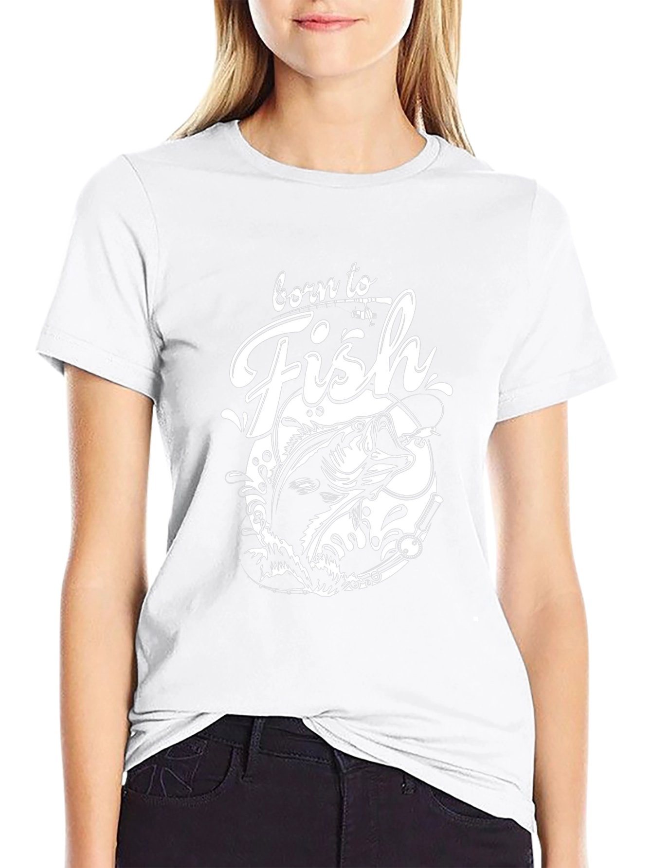 Born to Fish Black Graphic Tee