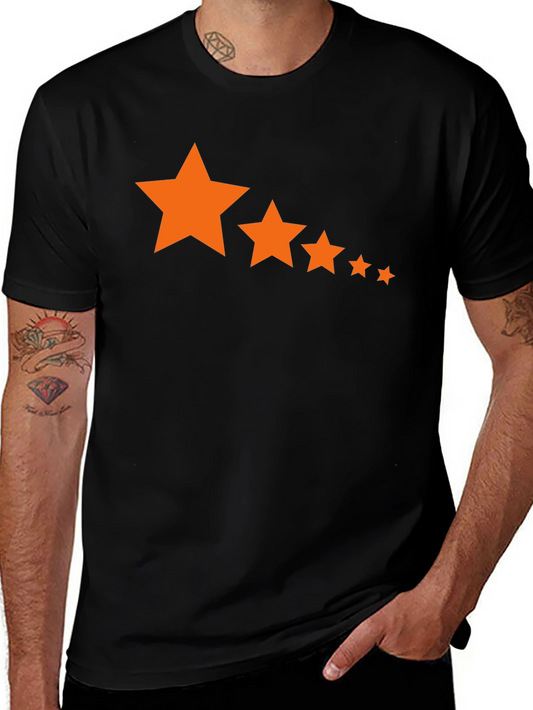 Modern Star Graphic T-Shirt - Stylish Black Tee