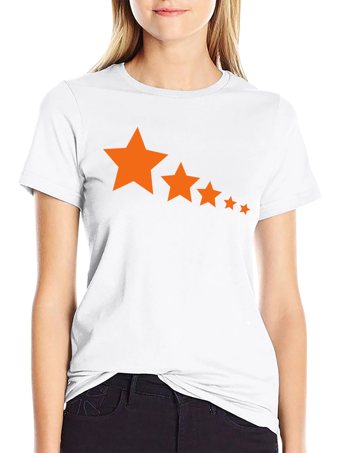 Modern Star Graphic T-Shirt - Stylish Black Tee